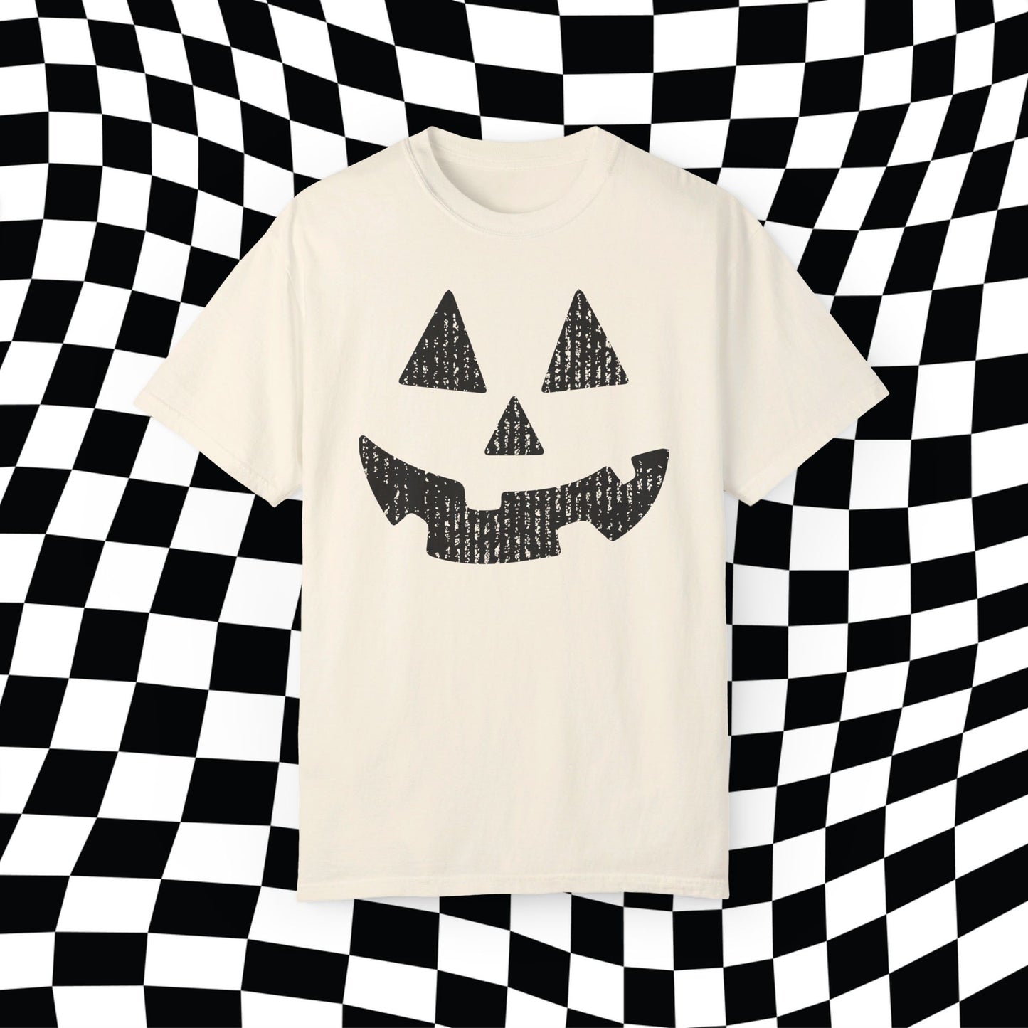 Halloween Pumpkin Face Comfort Colors, Jack O Lantern Shirt, Halloween Festive Tee, Grunge Pumpkin Face, Trendy Oversized Tee, Pumpkin Spice