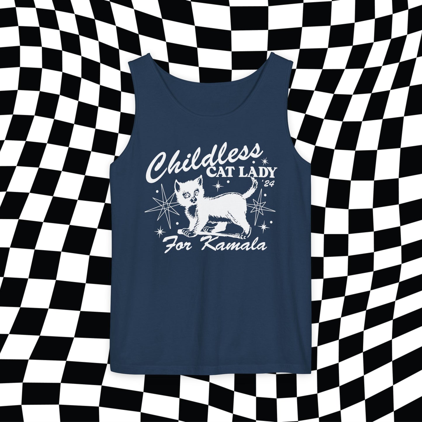 Childless Cat Lady For Kamala Tank Top, Childless Cat Lady For Harris, Cat Lady Shirt, Miserable Cat Lady, Kamala 2024, Democrat Funny