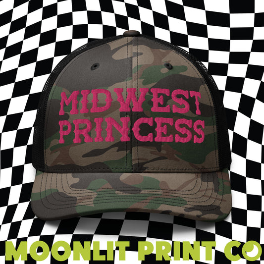 Midwest Princess Camo Mesh Trucker Hat Good Luck Babe