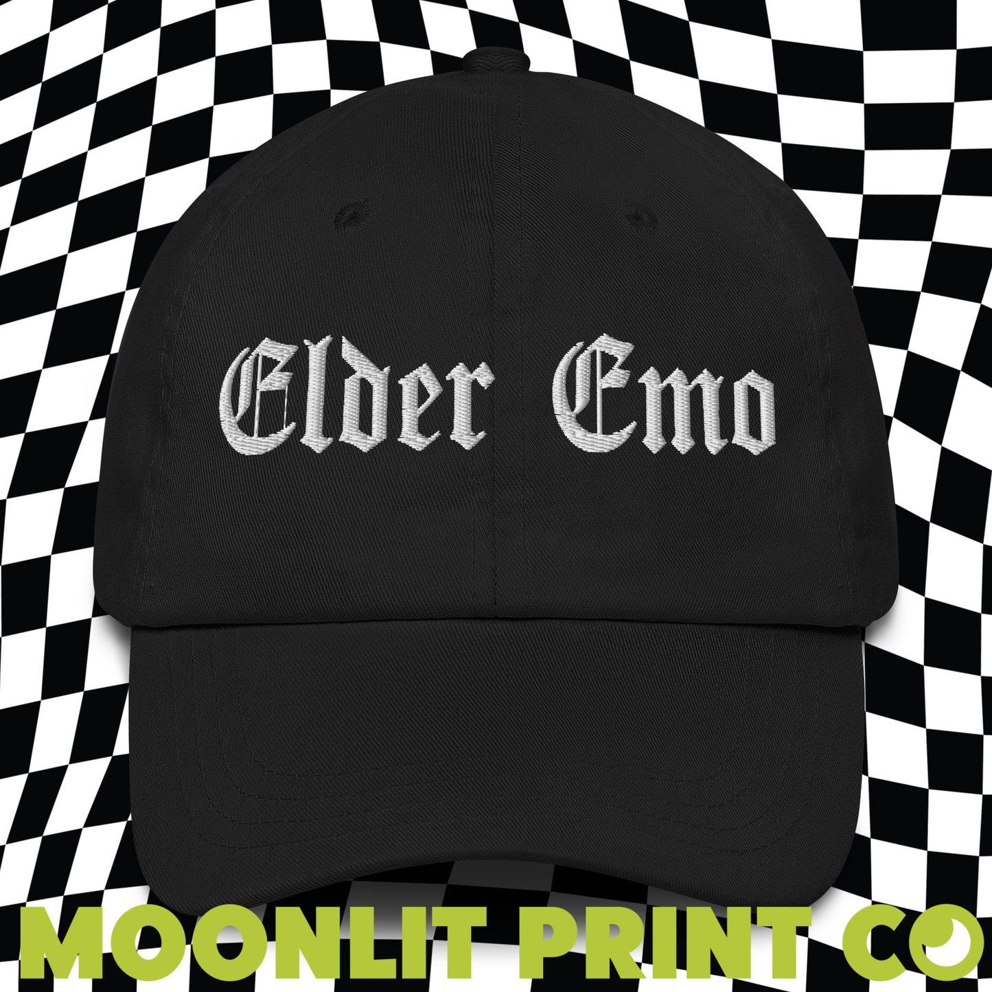 Elder Emo Dad Hat, Embroidered Dad Hat, Trendy Emo Scene Punk Hat, Make America Emo Again, Retired Emo, Emo Music