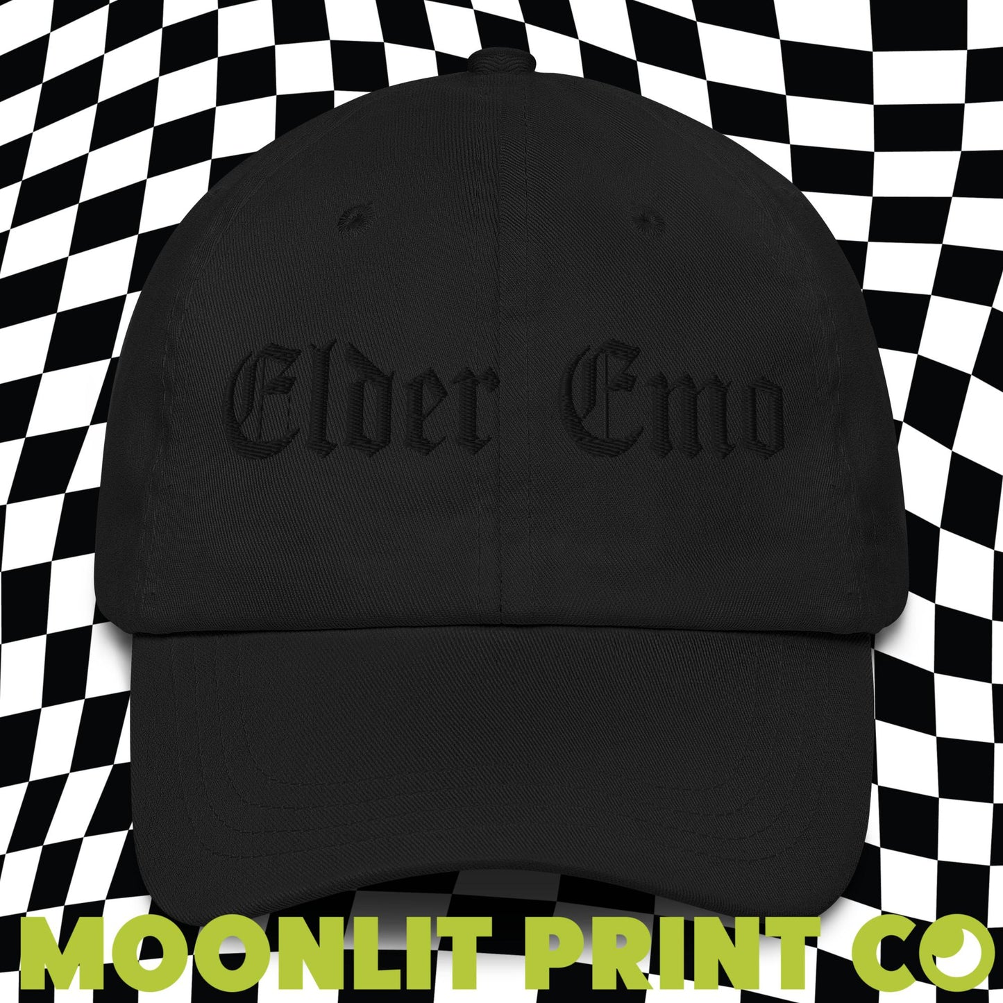 Elder Emo Dad Hat, Embroidered Dad Hat, Trendy Emo Scene Punk Hat, Make America Emo Again, Retired Emo, Emo Music