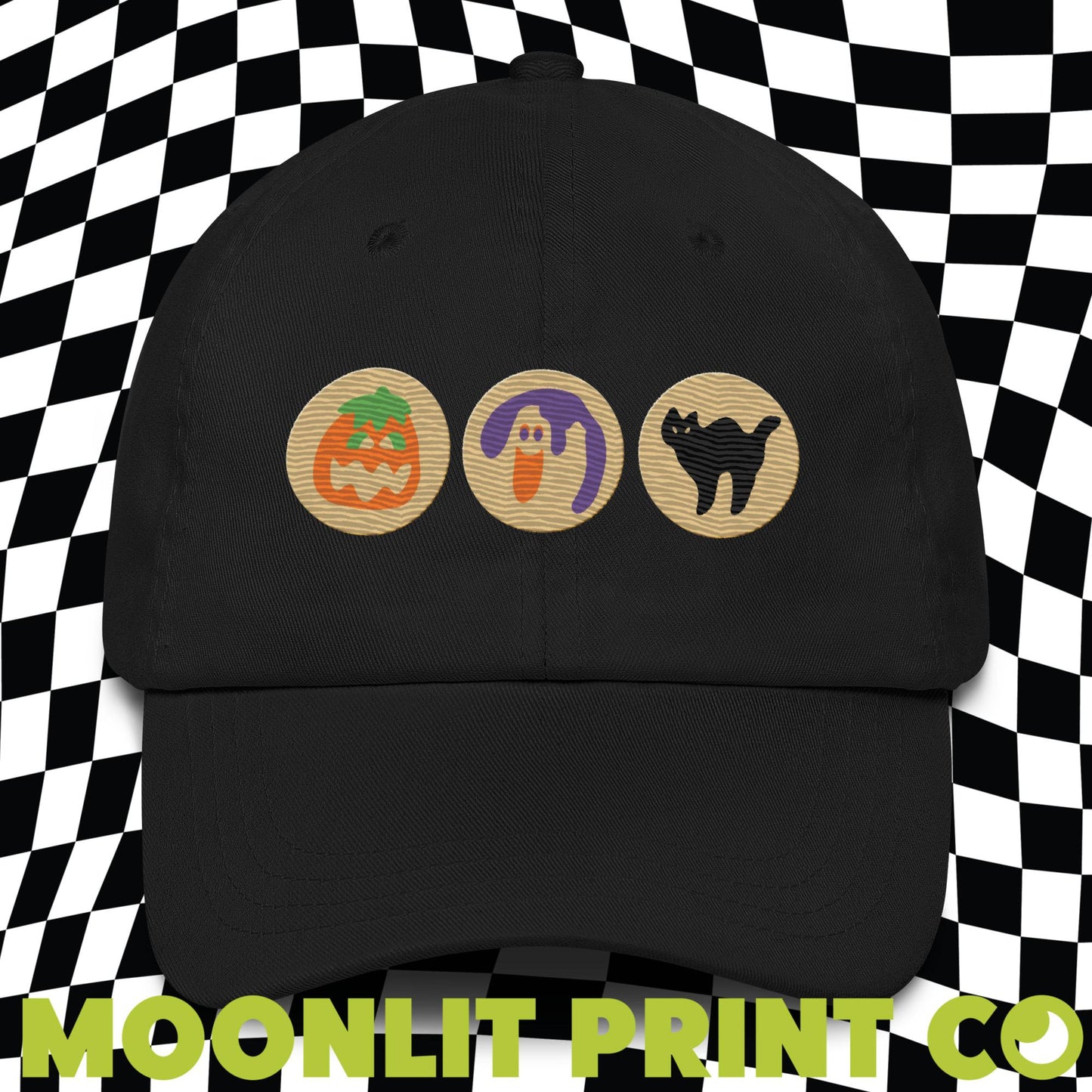 Halloween Sugar Cookie Embroidered Dad Hat, Halloween Dad Hat, Trendy Dad Hat, Autumn Fall Hat, Cookie Hat