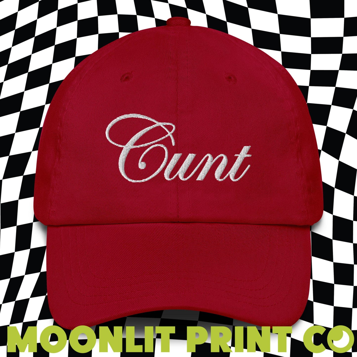 C*NT Dad Hat, Embroidered Distressed Dad Hat, Y2K Aesthetic, C Word Hat, Serving C*NT, Chappell, Cunty Hat, Cunting Season, Offensive Hat