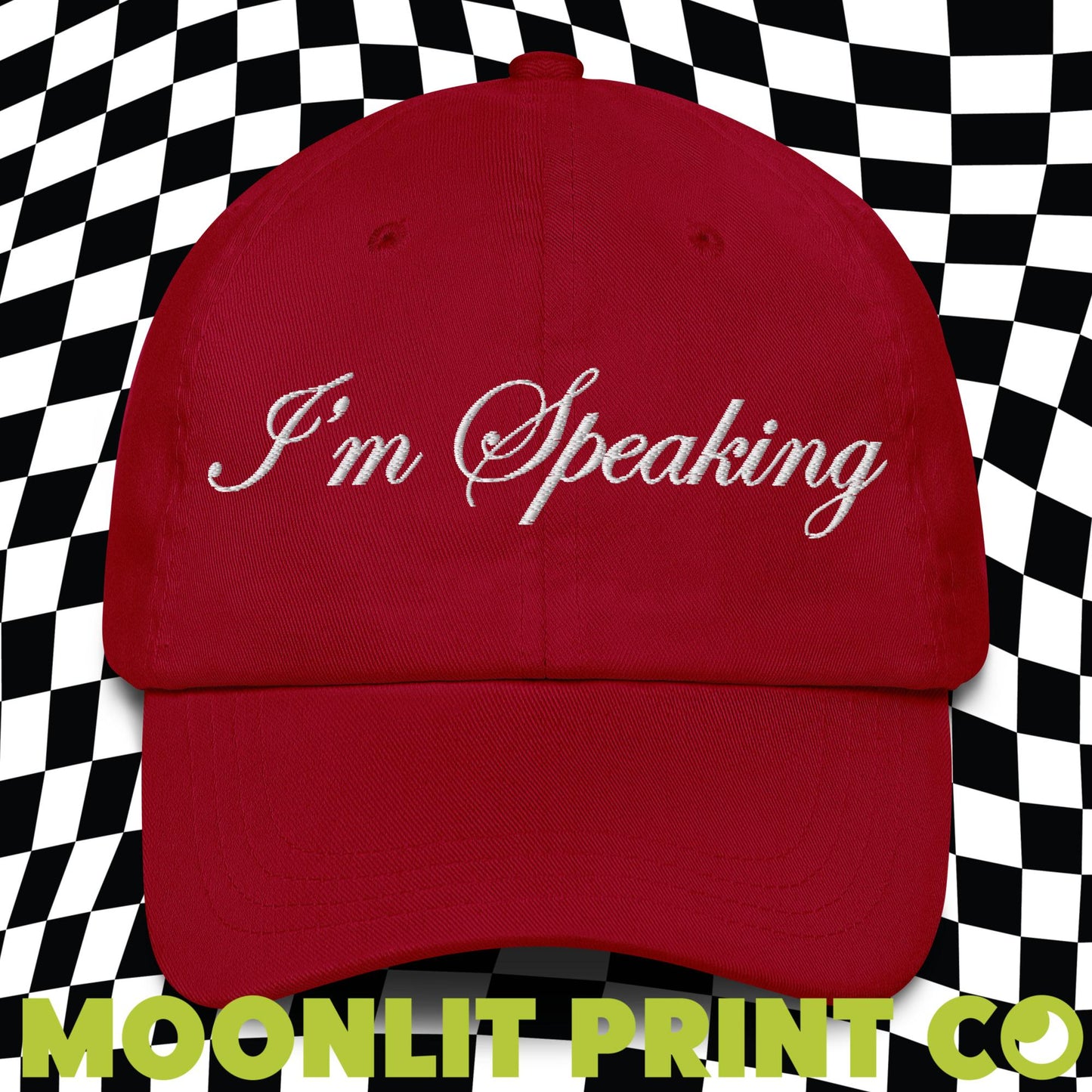 I'm Speaking Kamala Embroidered Dad Hat, Feminist Hat, Vice President, Democratic Party, Election 2024, Harris For President