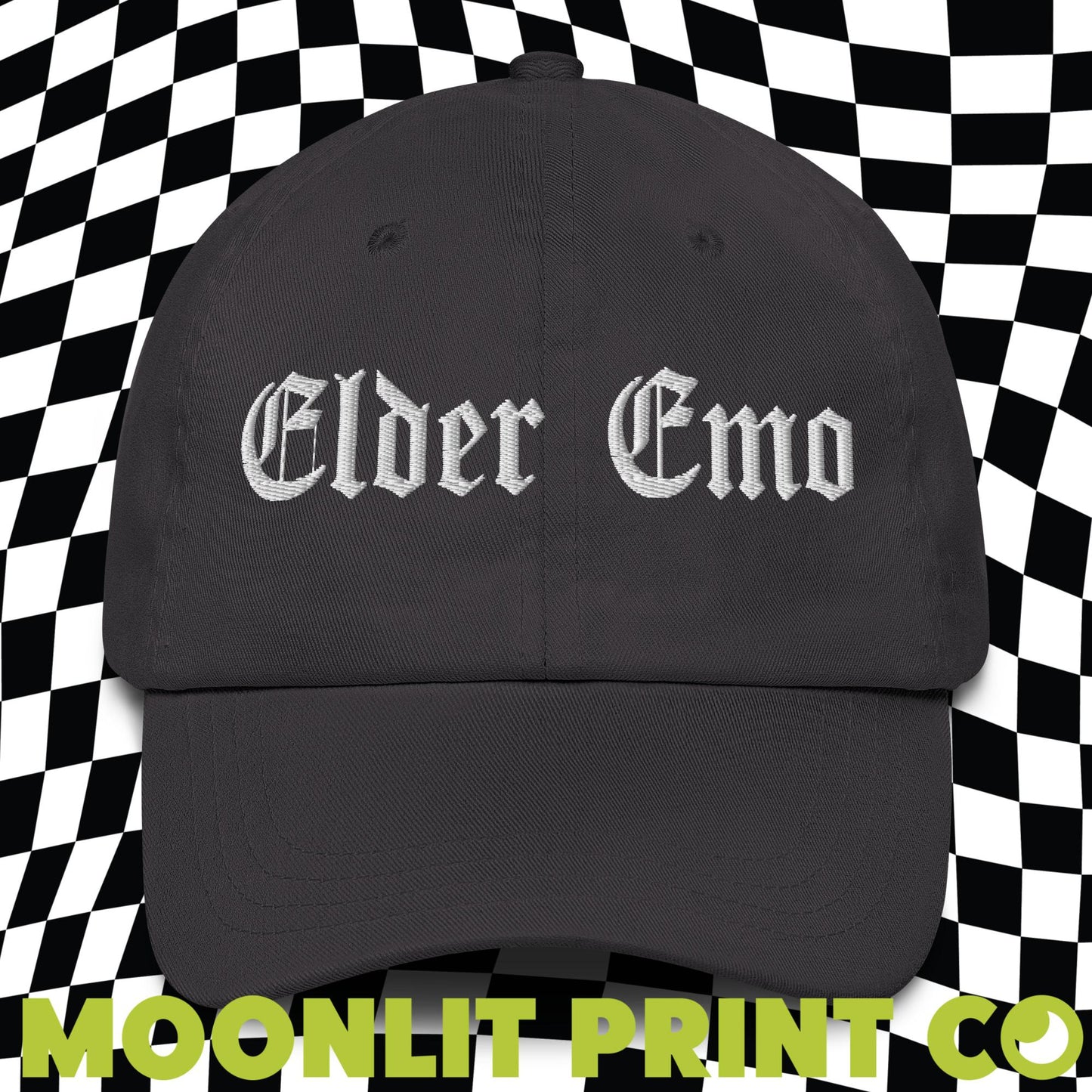 Elder Emo Dad Hat, Embroidered Dad Hat, Trendy Emo Scene Punk Hat, Make America Emo Again, Retired Emo, Emo Music