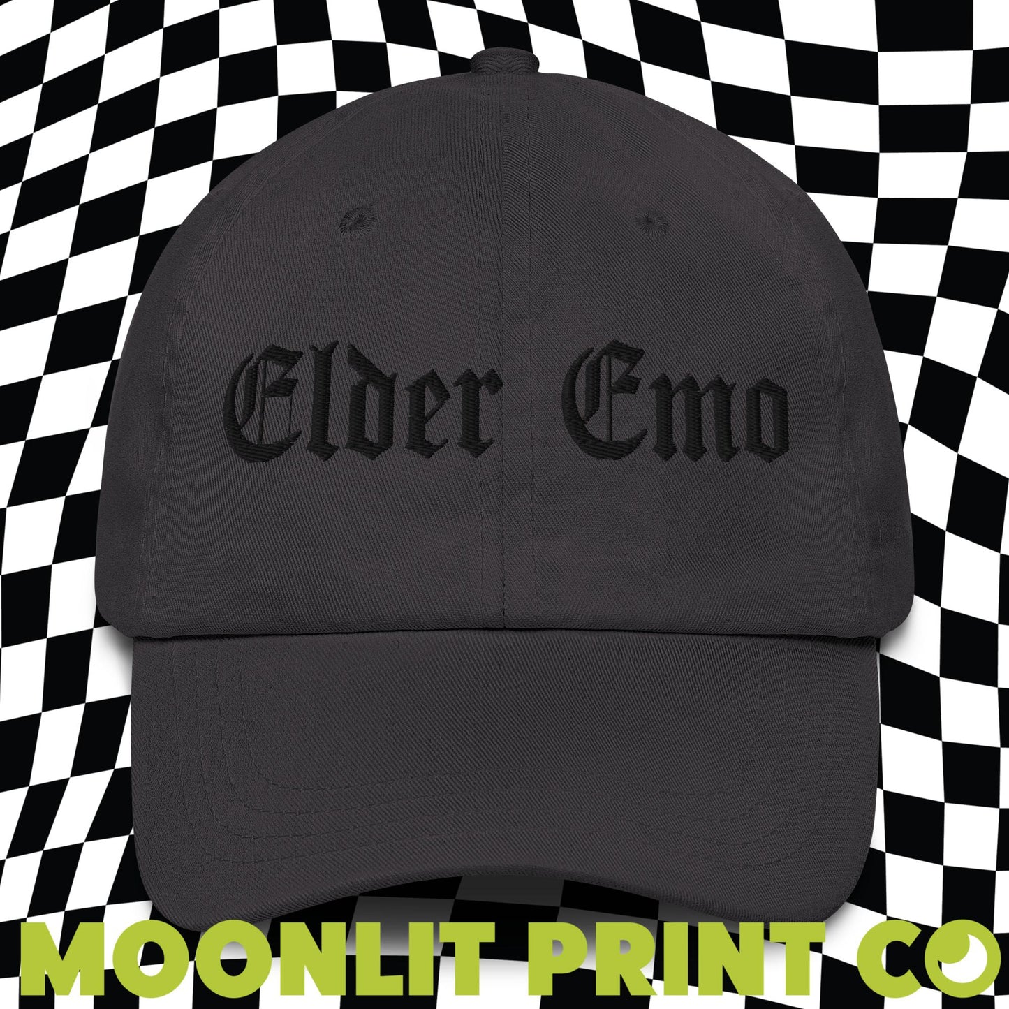 Elder Emo Dad Hat, Embroidered Dad Hat, Trendy Emo Scene Punk Hat, Make America Emo Again, Retired Emo, Emo Music