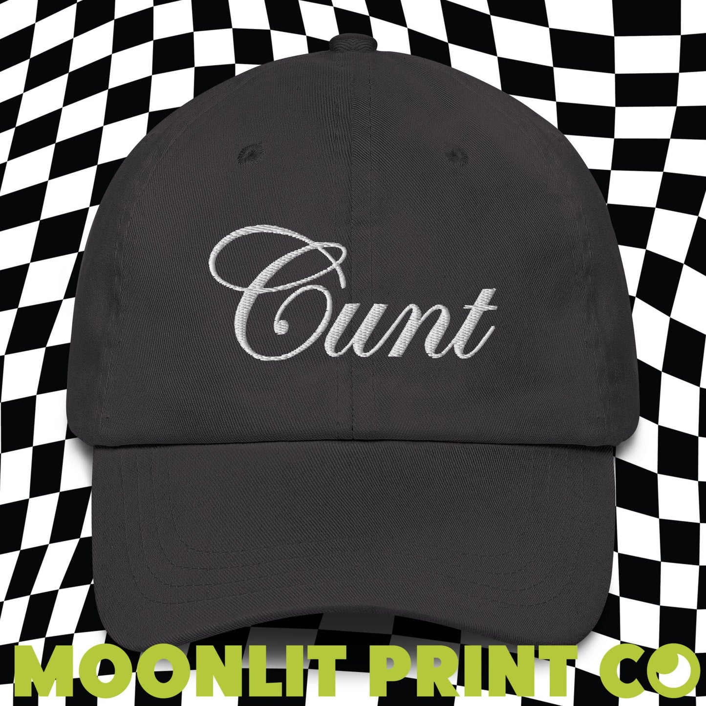 C*NT Dad Hat, Embroidered Distressed Dad Hat, Y2K Aesthetic, C Word Hat, Serving C*NT, Chappell, Cunty Hat, Cunting Season, Offensive Hat