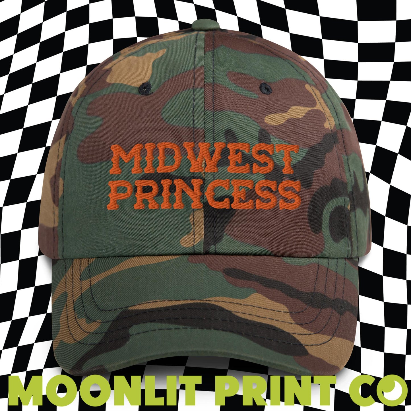 Midwest Princess Camo Dad Hat Good Luck Babe