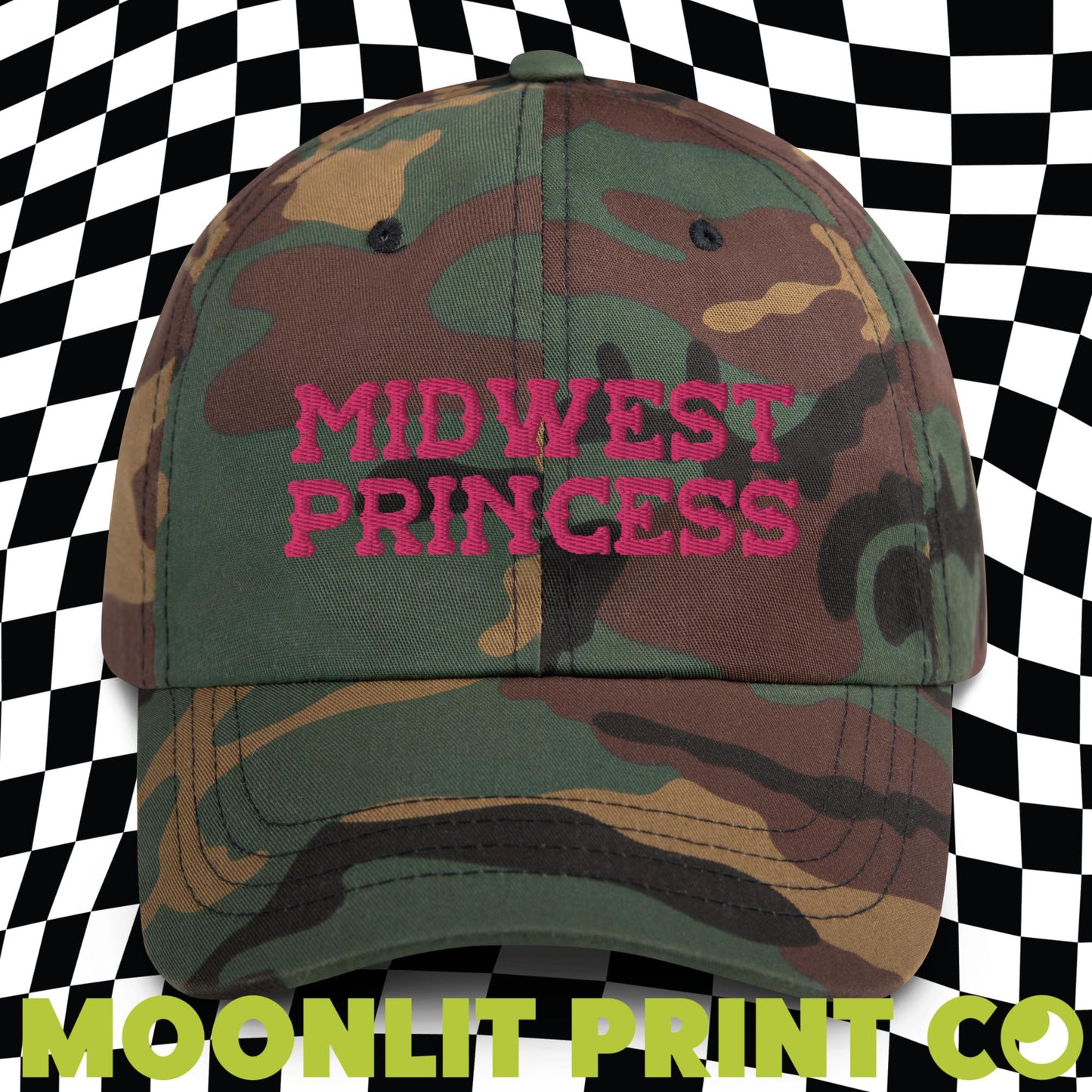 Midwest Princess Camo Dad Hat Good Luck Babe