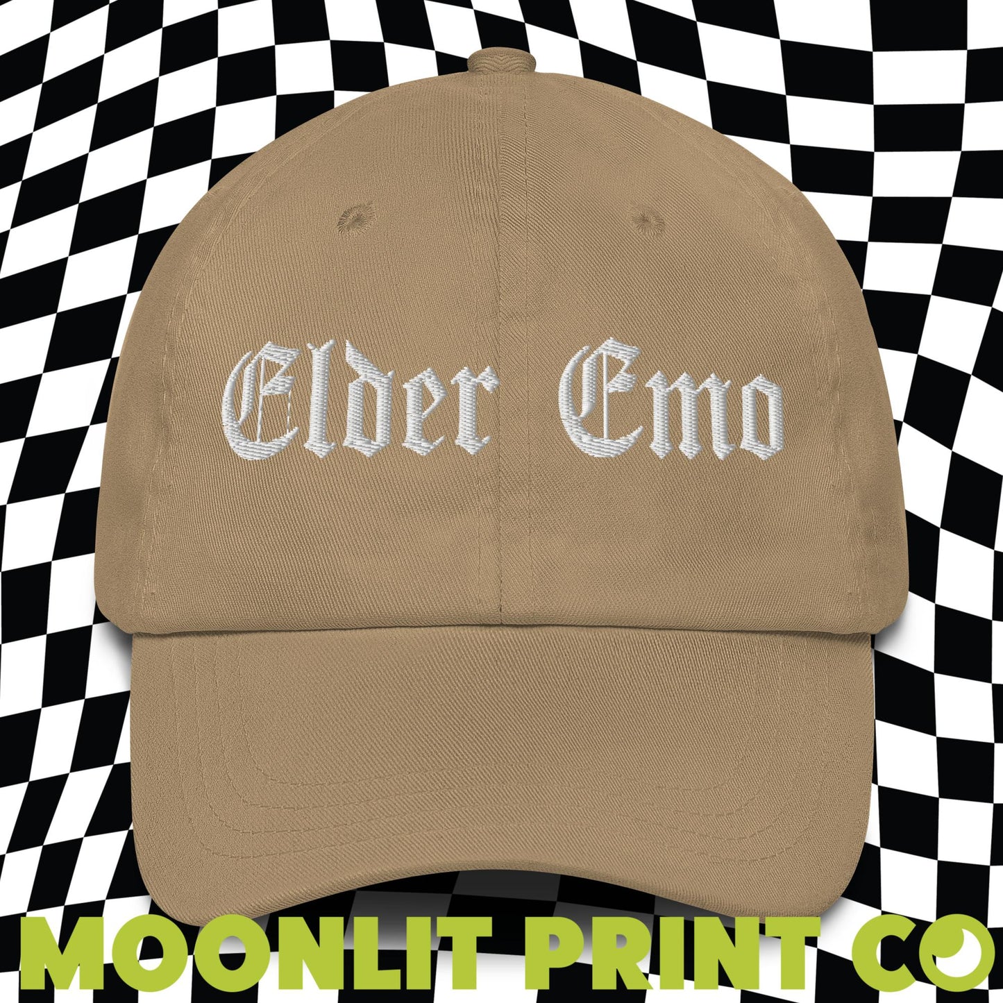 Elder Emo Dad Hat, Embroidered Dad Hat, Trendy Emo Scene Punk Hat, Make America Emo Again, Retired Emo, Emo Music