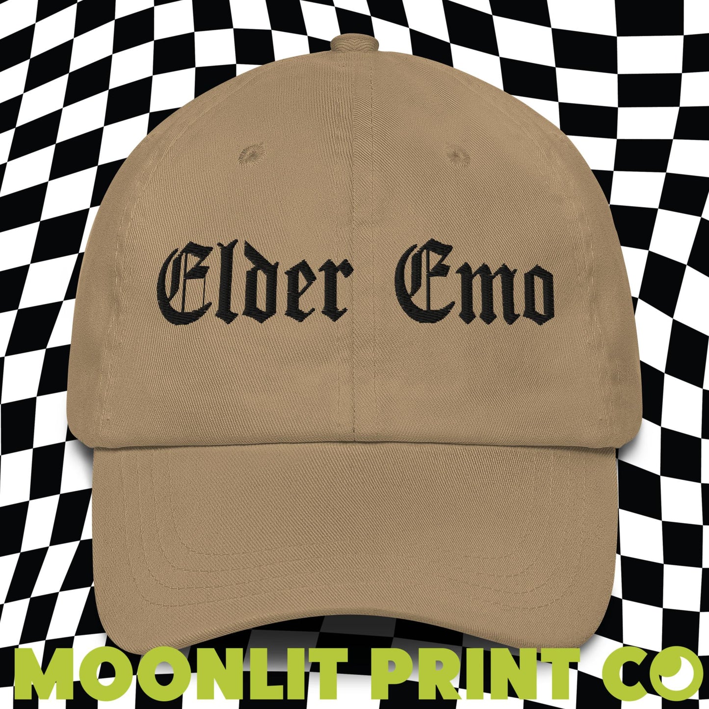 Elder Emo Dad Hat, Embroidered Dad Hat, Trendy Emo Scene Punk Hat, Make America Emo Again, Retired Emo, Emo Music