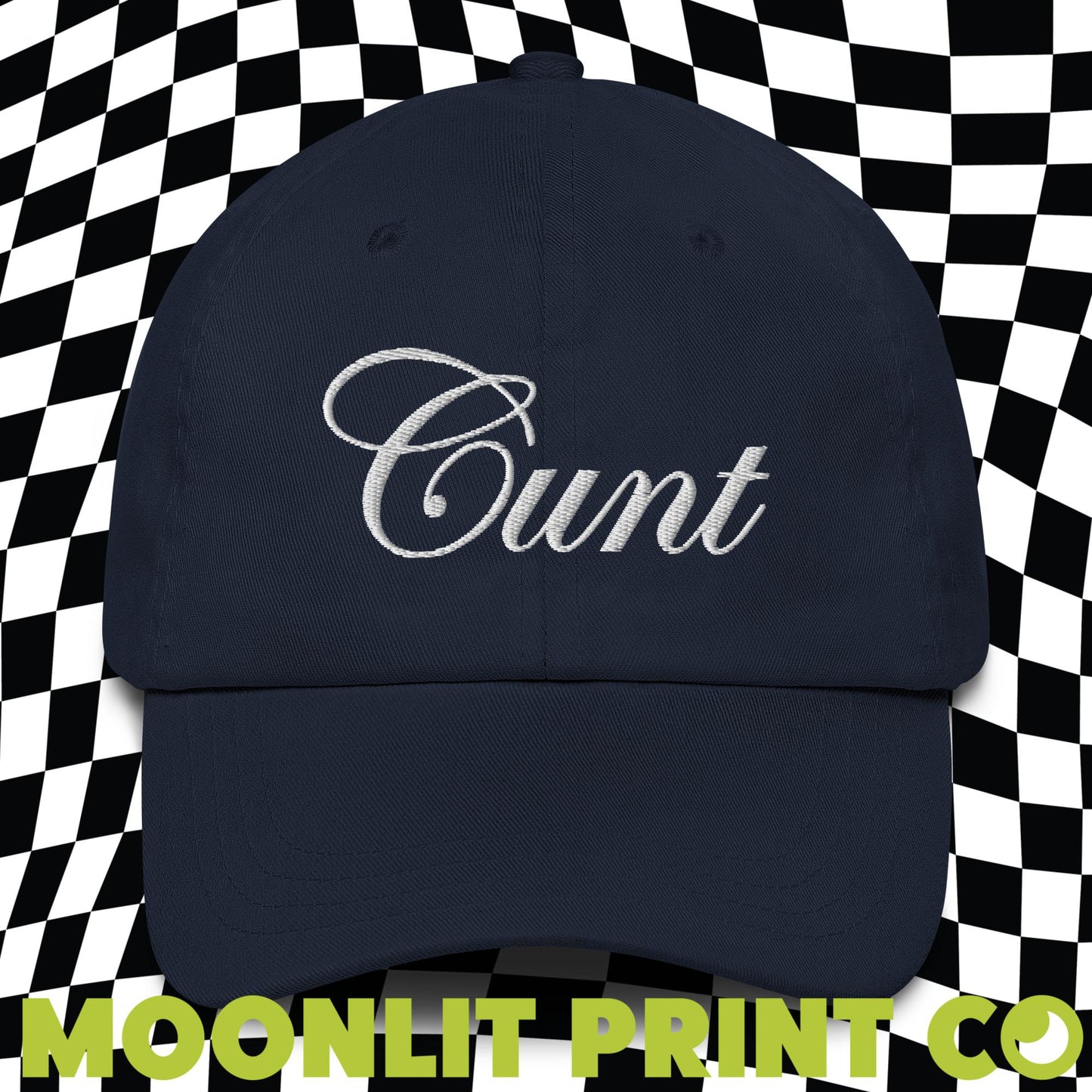 C*NT Dad Hat, Embroidered Distressed Dad Hat, Y2K Aesthetic, C Word Hat, Serving C*NT, Chappell, Cunty Hat, Cunting Season, Offensive Hat