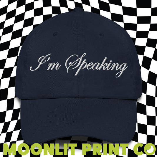 I'm Speaking Kamala Embroidered Dad Hat, Feminist Hat, Vice President, Democratic Party, Election 2024, Harris For President