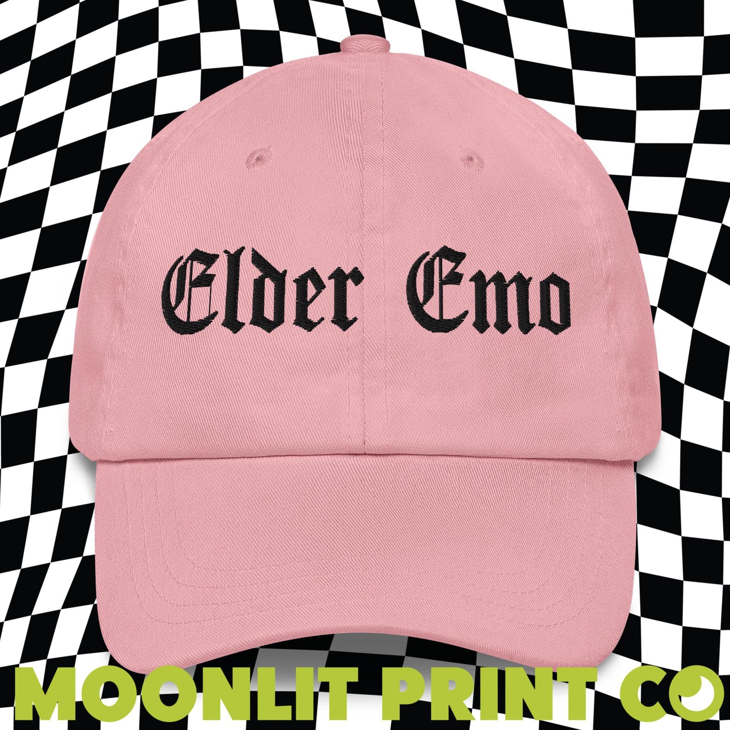 Elder Emo Dad Hat, Embroidered Dad Hat, Trendy Emo Scene Punk Hat, Make America Emo Again, Retired Emo, Emo Music