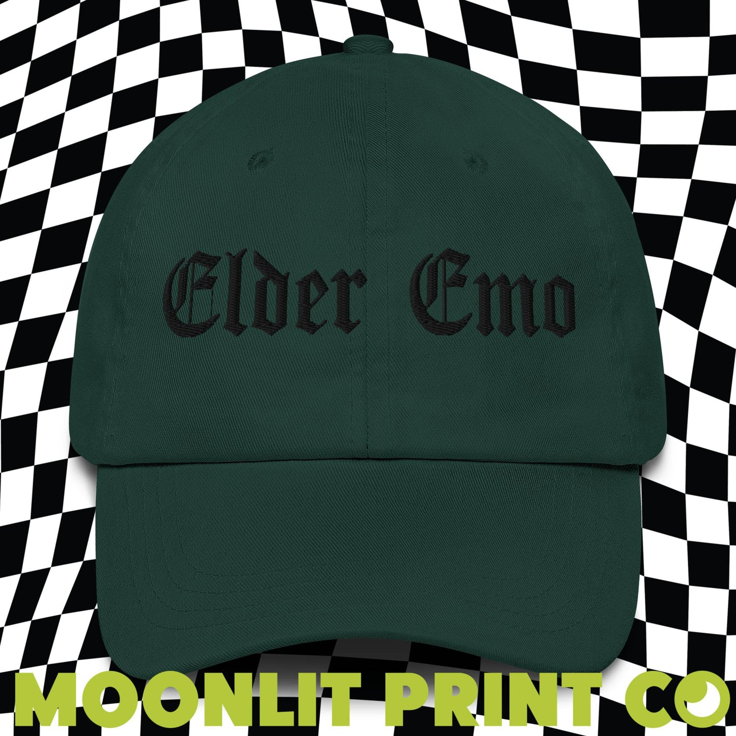 Elder Emo Dad Hat, Embroidered Dad Hat, Trendy Emo Scene Punk Hat, Make America Emo Again, Retired Emo, Emo Music