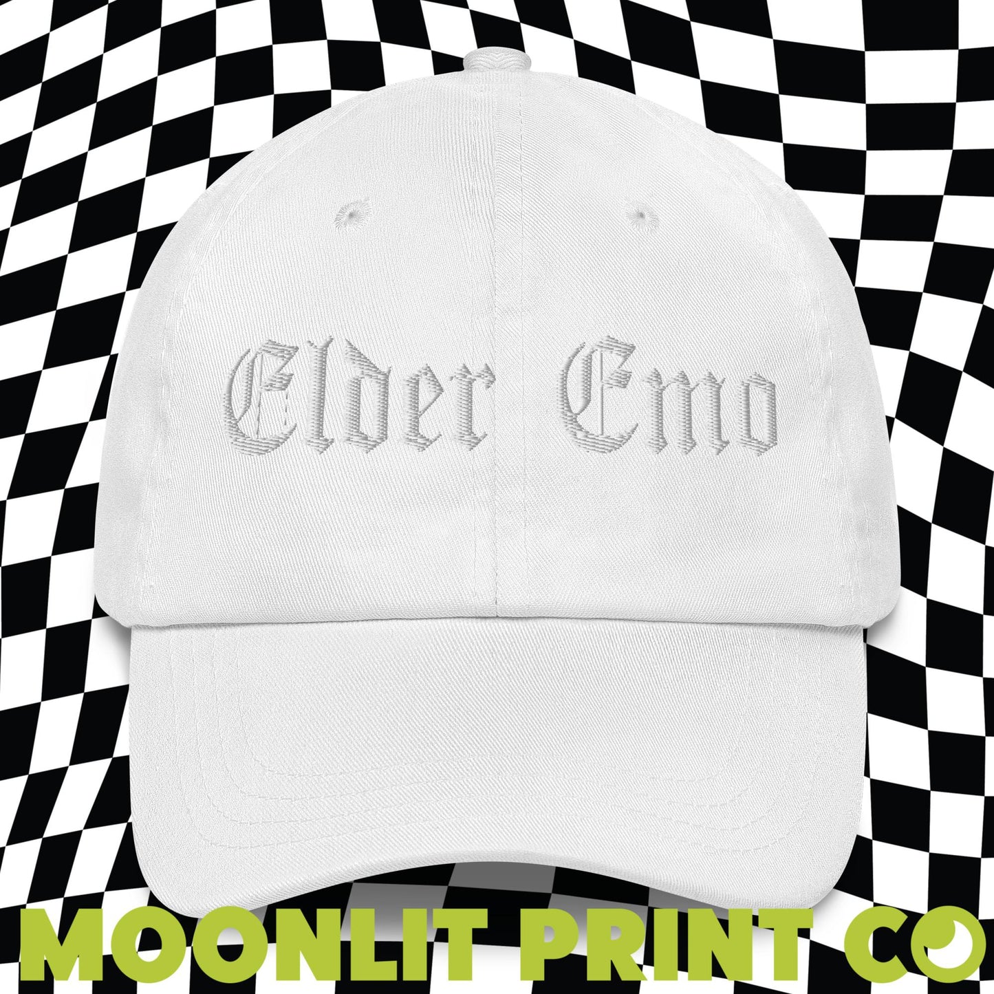 Elder Emo Dad Hat, Embroidered Dad Hat, Trendy Emo Scene Punk Hat, Make America Emo Again, Retired Emo, Emo Music