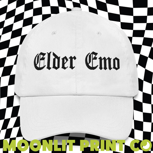 Elder Emo Dad Hat, Embroidered Dad Hat, Trendy Emo Scene Punk Hat, Make America Emo Again, Retired Emo, Emo Music