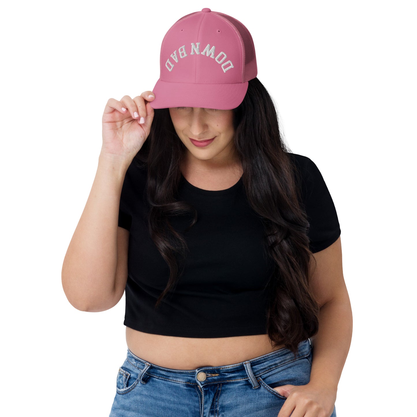 DOWN BAD Embroidered Trucker Hat