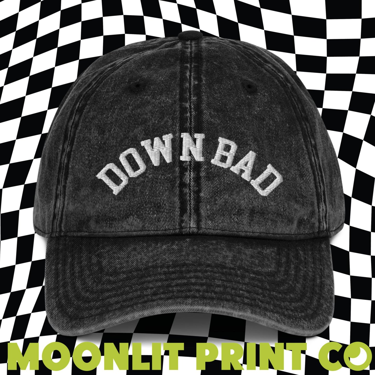 DOWN BAD TTPD Vintage Dad Hat, Embroidered