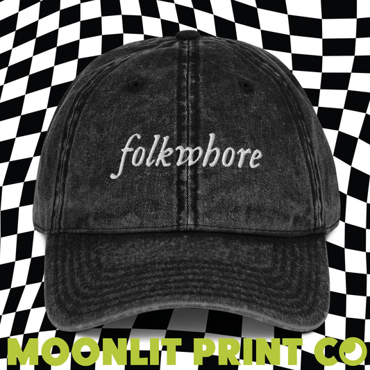 Folkwhore Embroidered Dad Hat, Vintage Style Hat, Funny Swiftie Gift, Evermore Album, Folklore Album, Tswift Fan, Gift For Swiftie, Trendy Hat