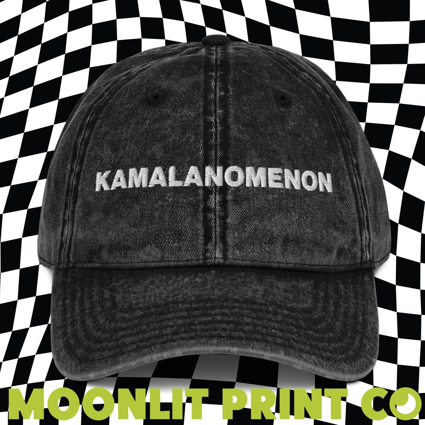 KAMALANOMENON Kamala 2024 Embroidered Dad Hat, Snow Washed Distressed Dad Hat, Kamala 2024, Harris For President, Chappell Femininomenon