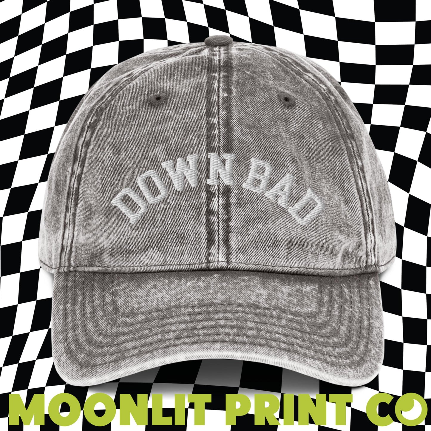 DOWN BAD TTPD Vintage Dad Hat, Embroidered