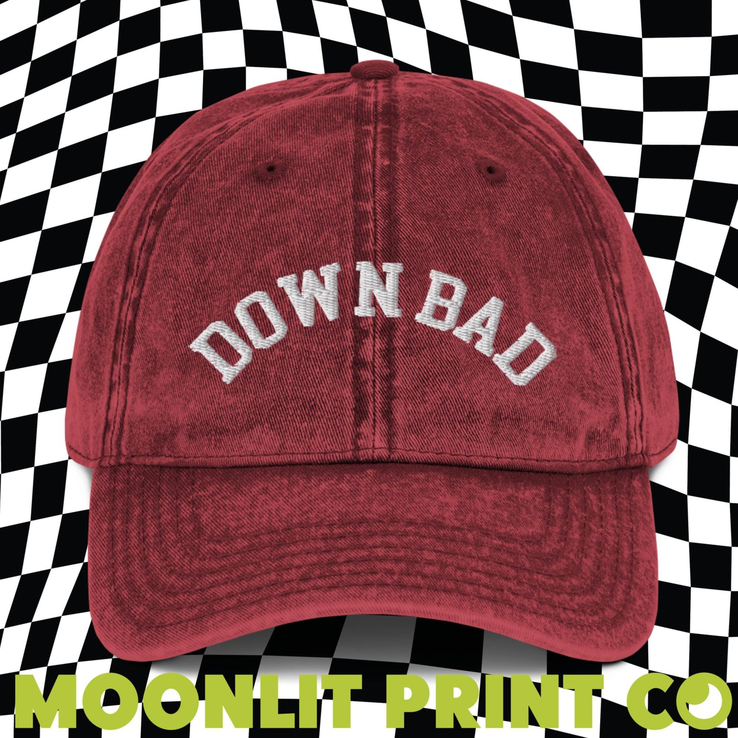 DOWN BAD TTPD Vintage Dad Hat, Embroidered