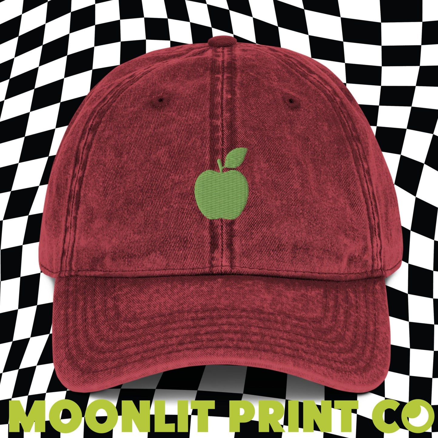 apple brat Embroidered Solid Color Dad Hat, brat Hat, trendy camp hat, I'm so julia, viral tiktok dance, trending apple