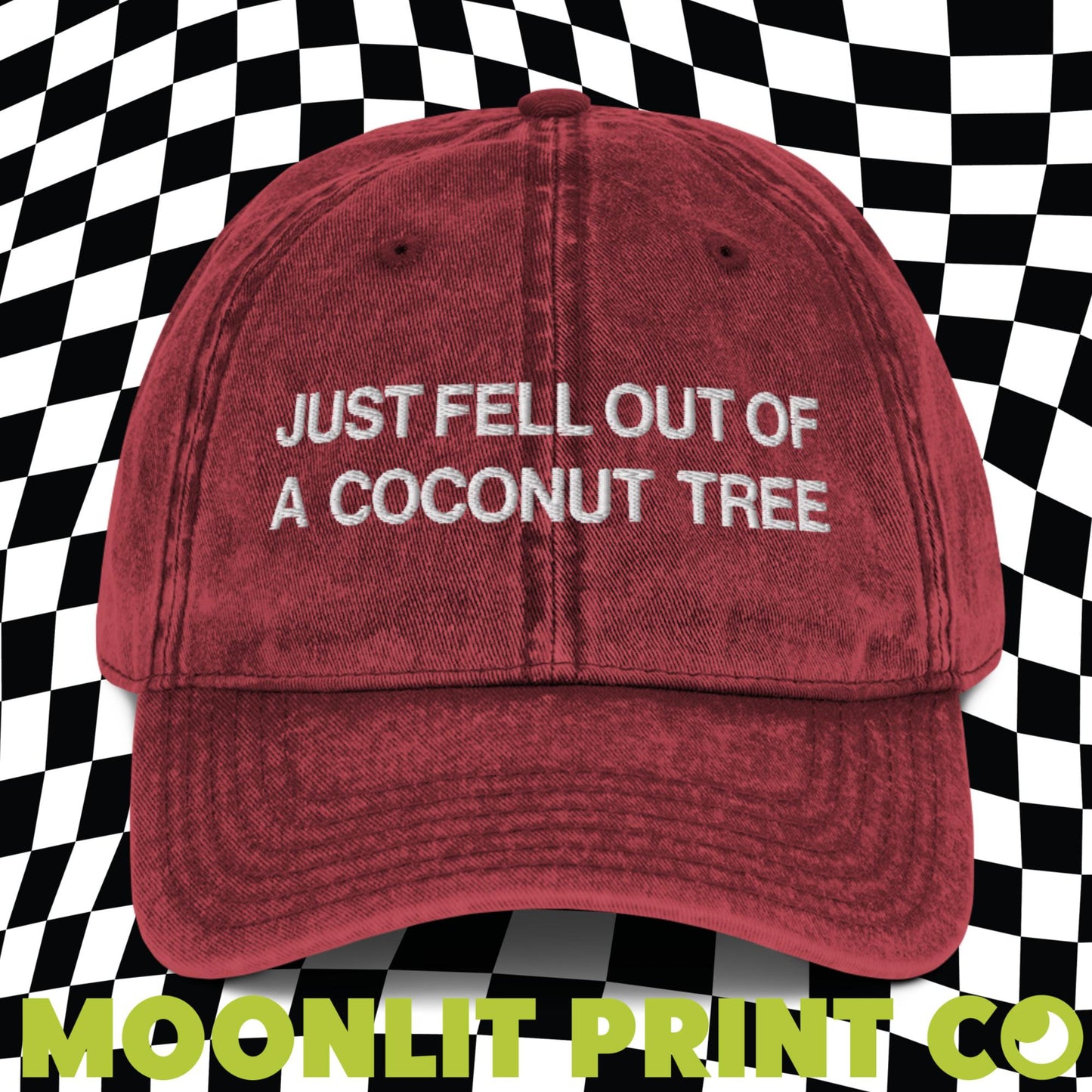 Just Fell Out Of A Coconut Tree, Embroidered Dad Hat, Kamala 2024, Coconut Tree Hat, Funny Election Hat, Gift For Her, Democrat Harris