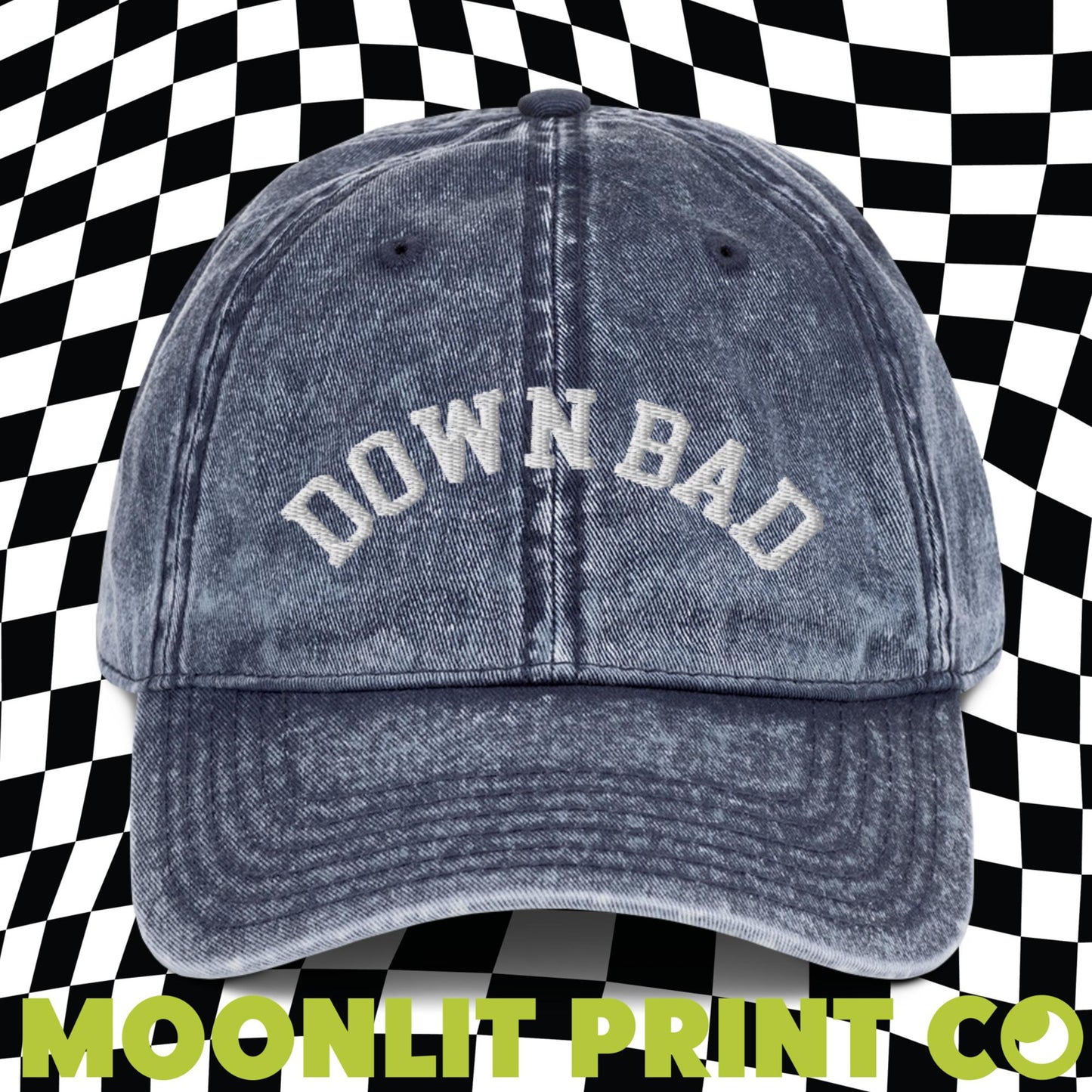 DOWN BAD TTPD Vintage Dad Hat, Embroidered