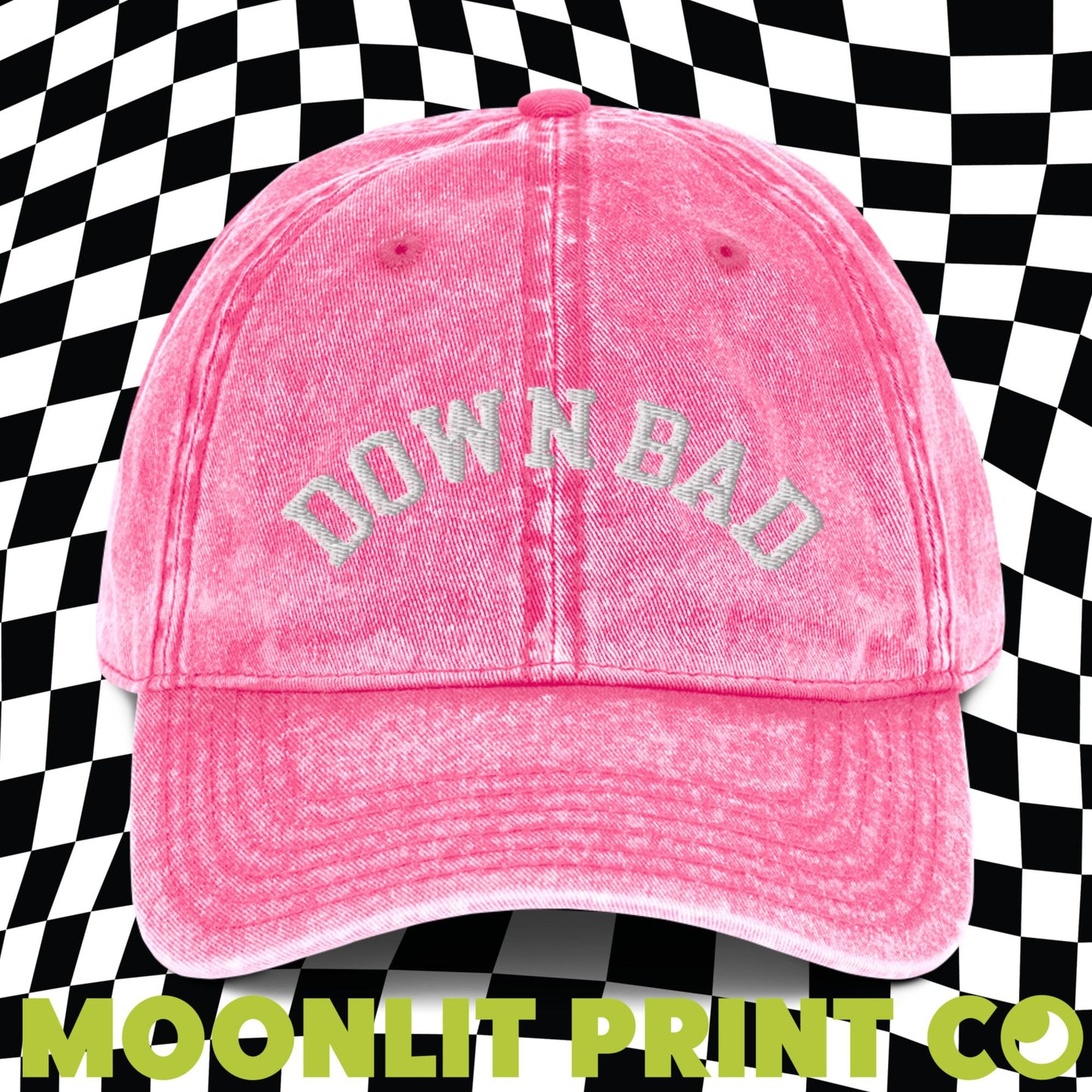 DOWN BAD TTPD Vintage Dad Hat, Embroidered