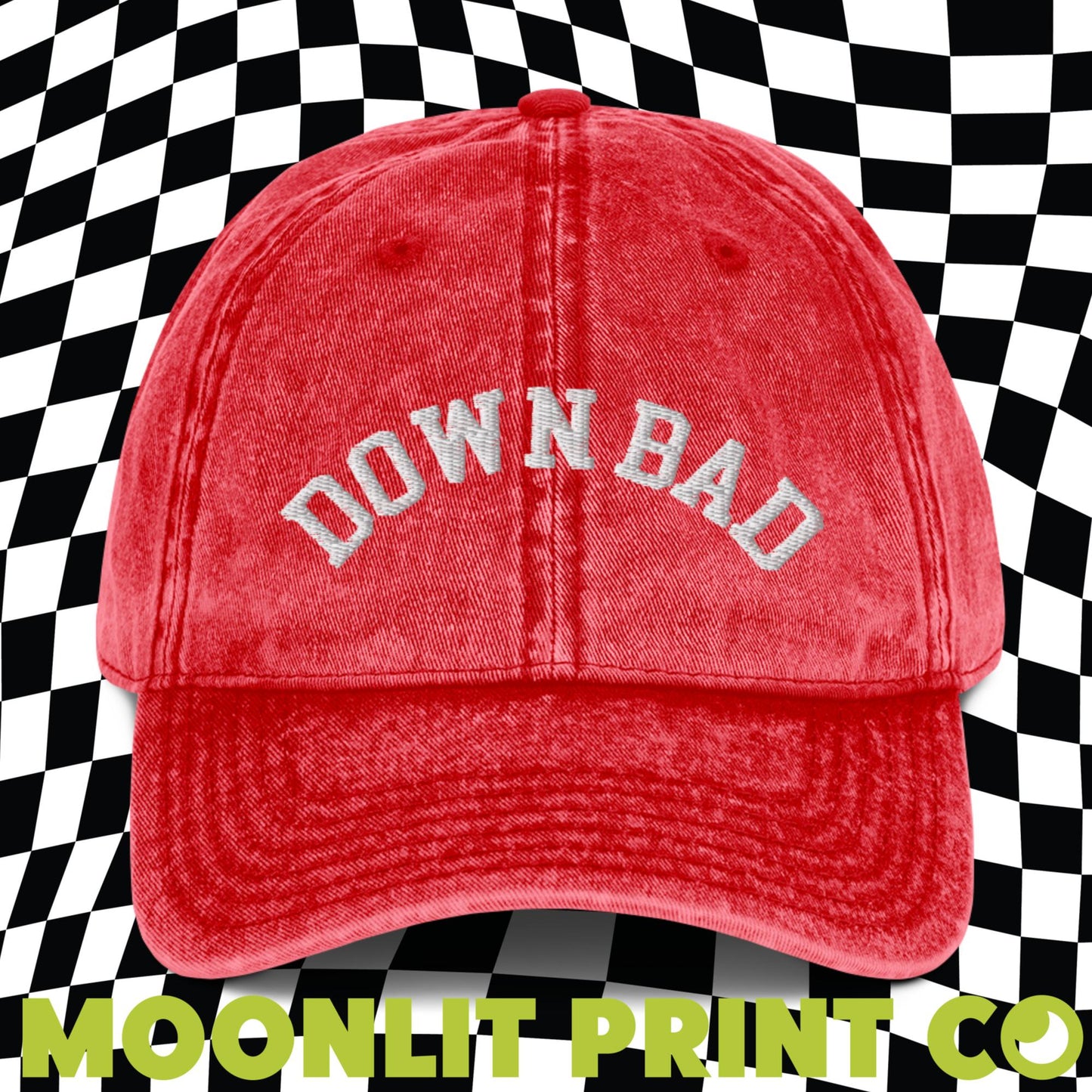 DOWN BAD TTPD Vintage Dad Hat, Embroidered