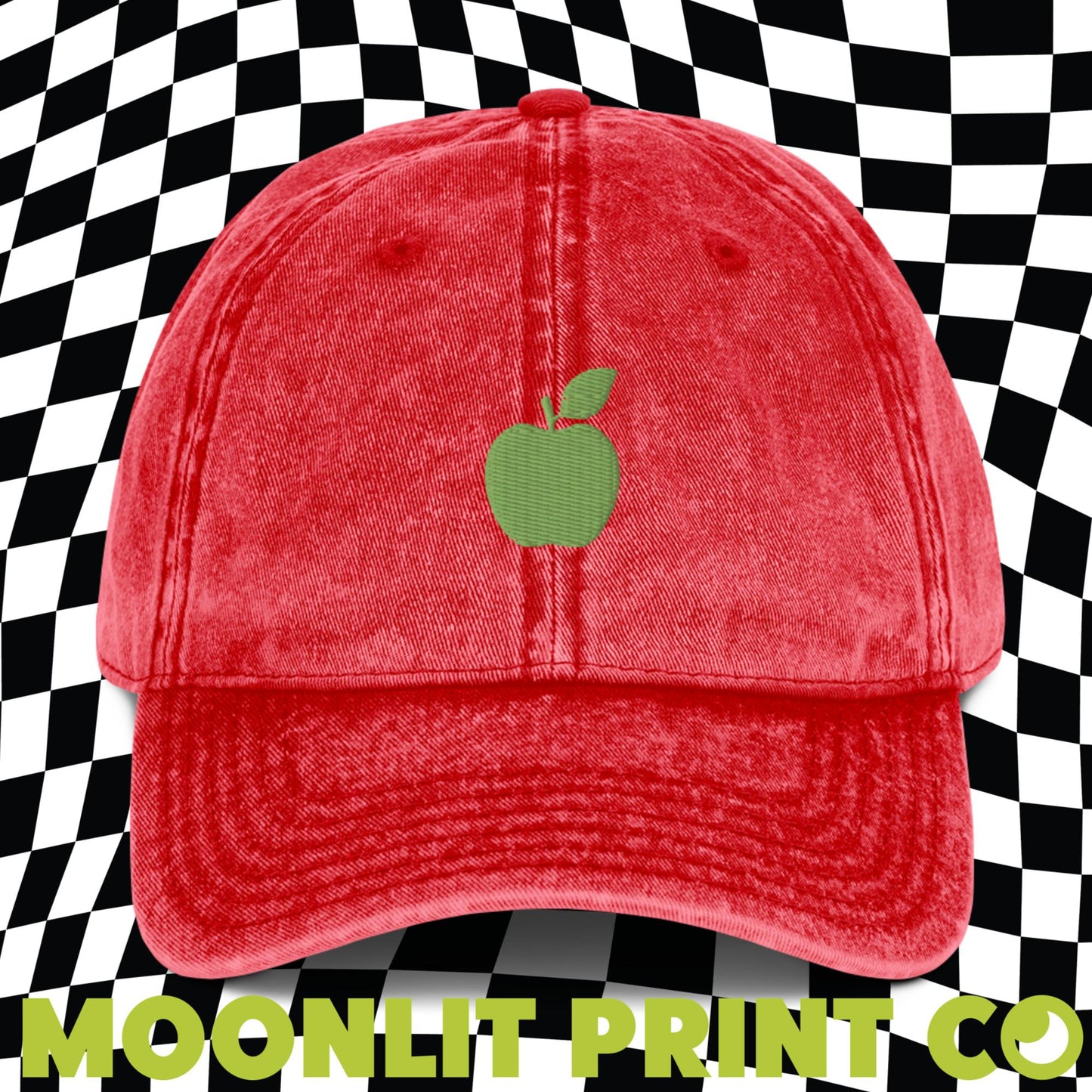 apple brat Embroidered Solid Color Dad Hat, brat Hat, trendy camp hat, I'm so julia, viral tiktok dance, trending apple