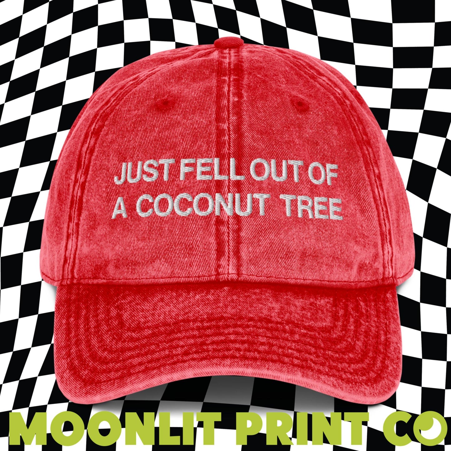 Just Fell Out Of A Coconut Tree, Embroidered Dad Hat, Kamala 2024, Coconut Tree Hat, Funny Election Hat, Gift For Her, Democrat Harris