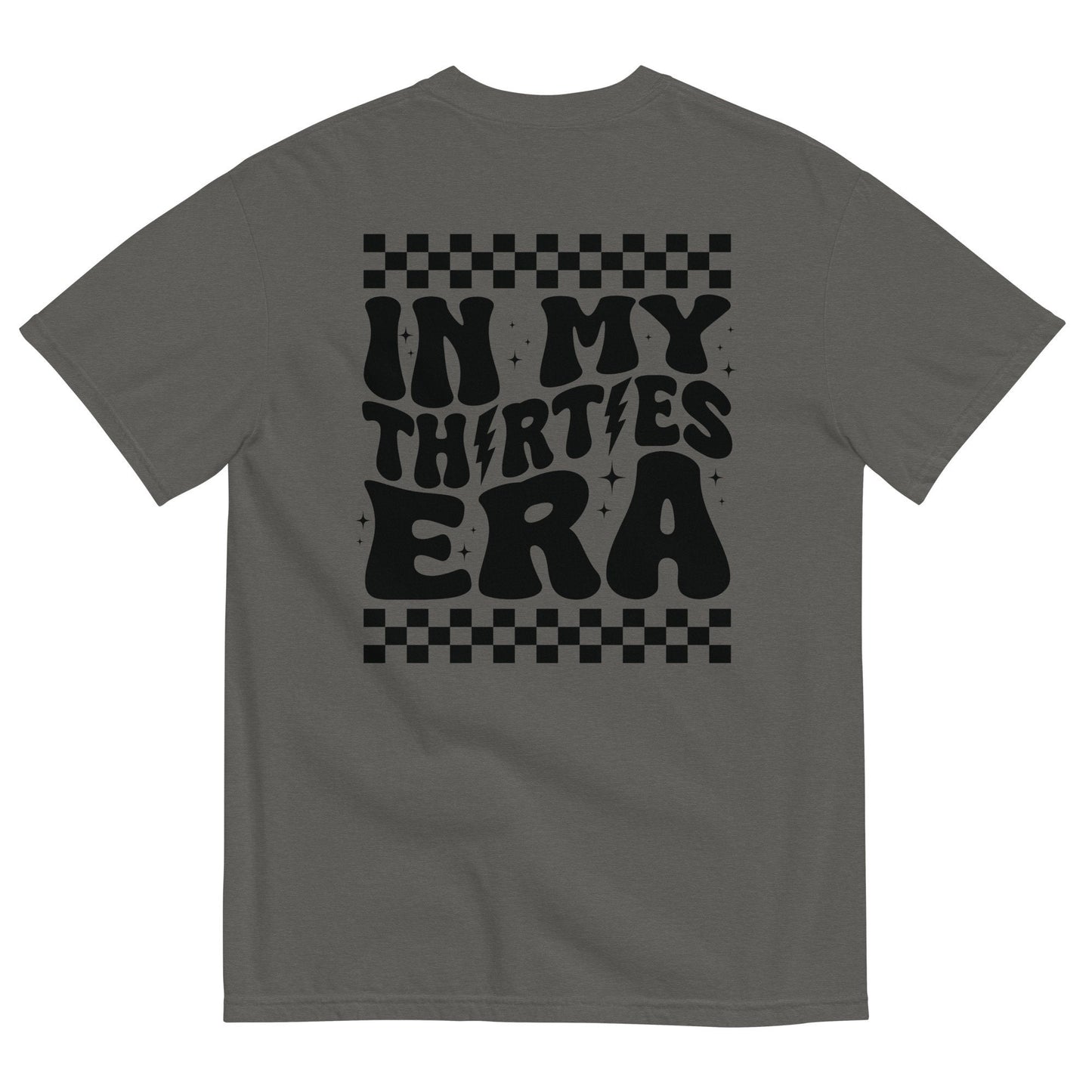 In My Thirties Era Comfort Colors 30th Birthday Pocket Print 1993 Girl Retro Checkerboard Lightning Bolt Trendy Tee Funny Tshirt