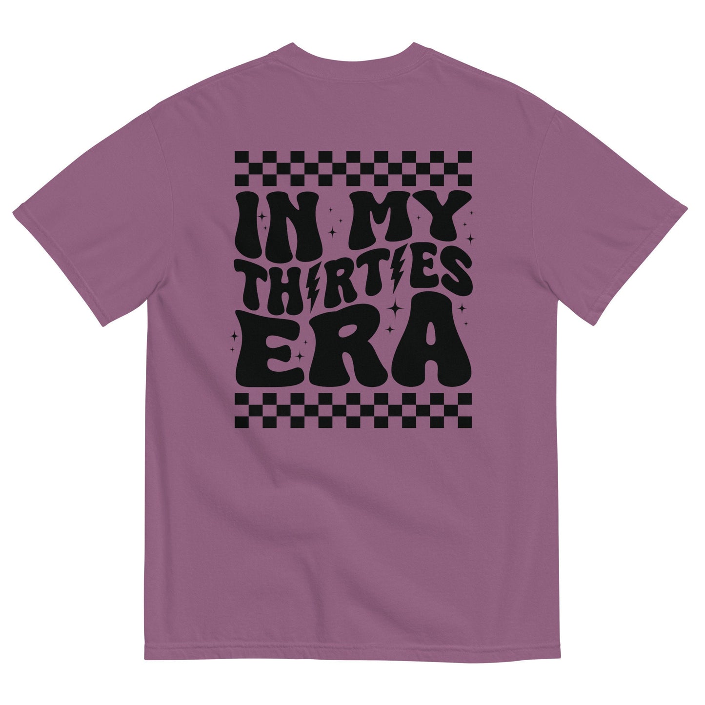 In My Thirties Era Comfort Colors 30th Birthday Pocket Print 1993 Girl Retro Checkerboard Lightning Bolt Trendy Tee Funny Tshirt