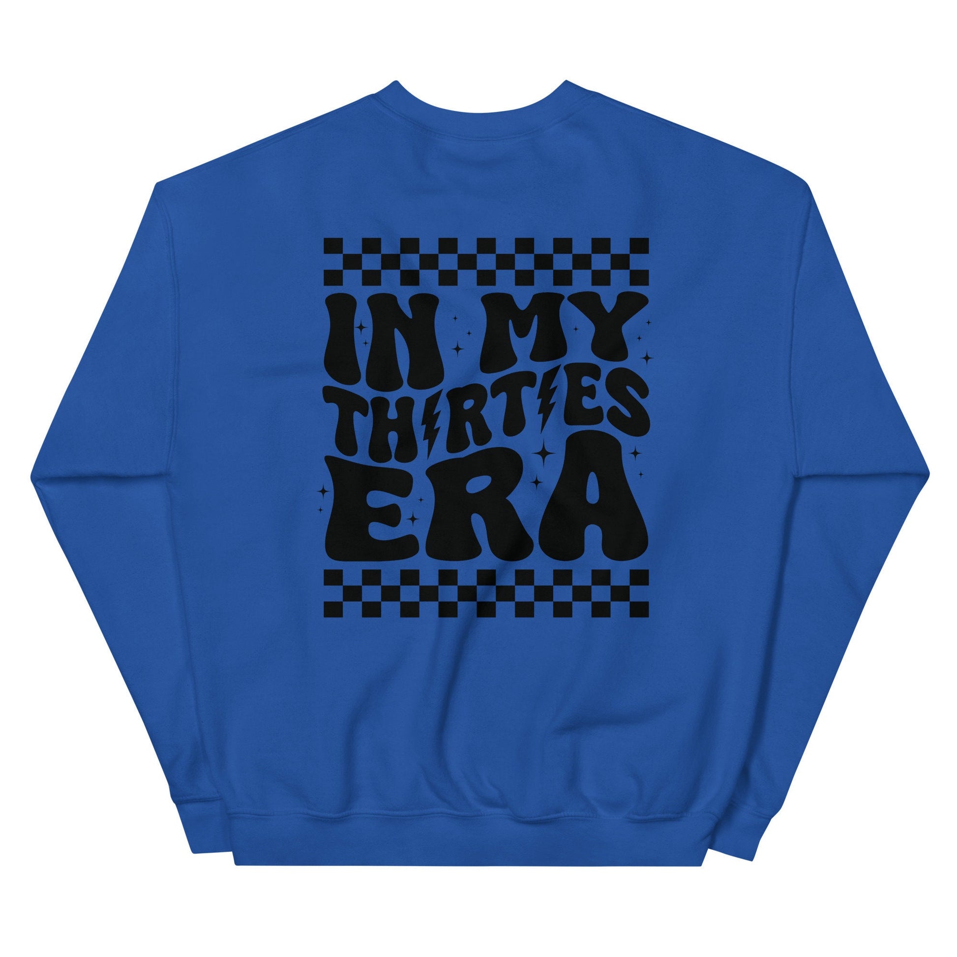 In My Thirties Era Gildan Crewneck 30th Birthday Pocket Print 1993 Girl Retro Checkerboard Lightning Bolt Trendy Tee Funny Tshirt