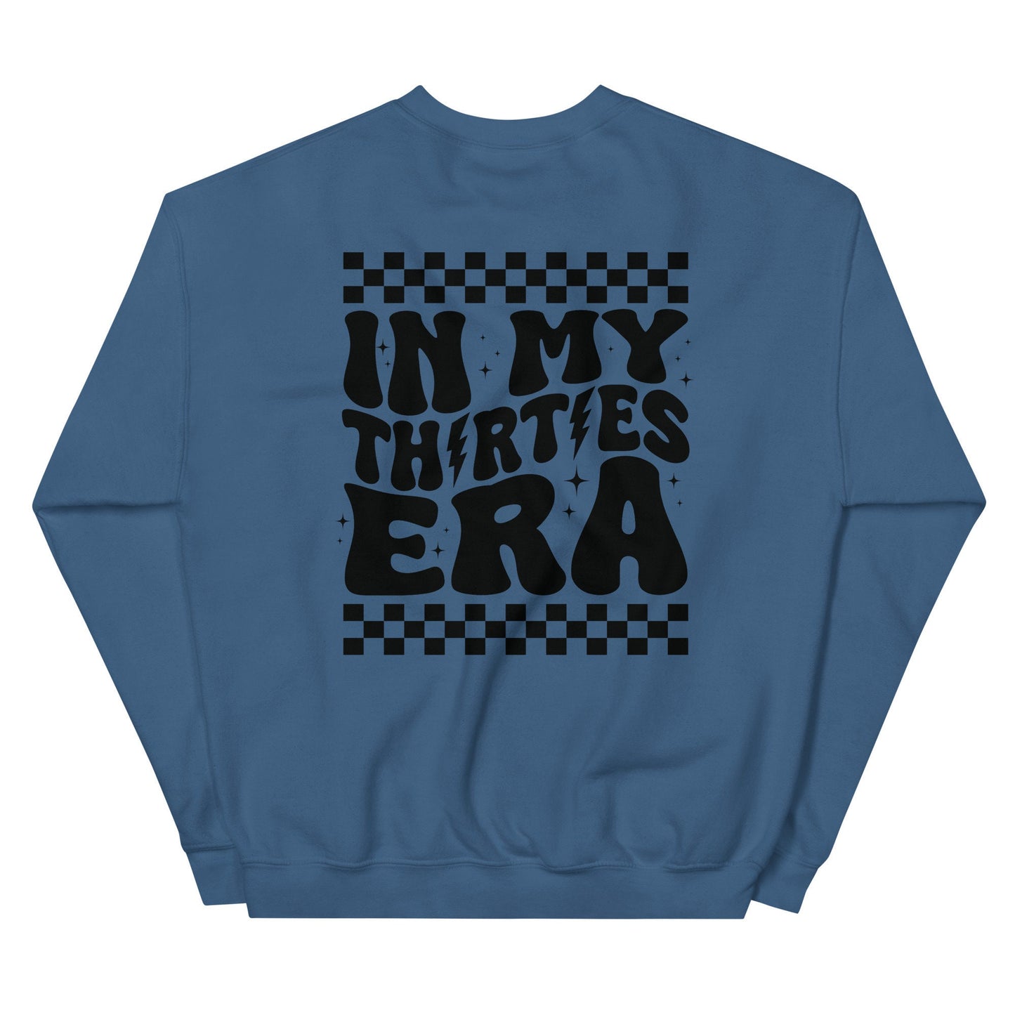 In My Thirties Era Gildan Crewneck 30th Birthday Pocket Print 1993 Girl Retro Checkerboard Lightning Bolt Trendy Tee Funny Tshirt