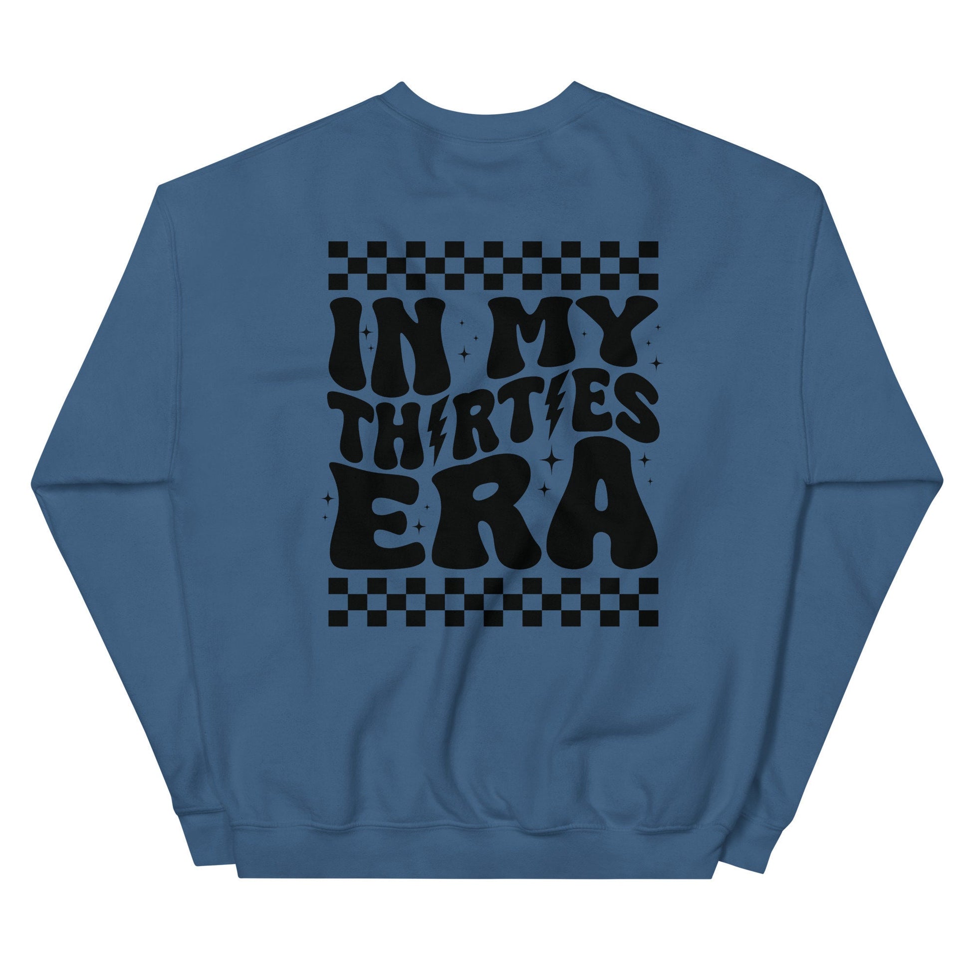 In My Thirties Era Gildan Crewneck 30th Birthday Pocket Print 1993 Girl Retro Checkerboard Lightning Bolt Trendy Tee Funny Tshirt