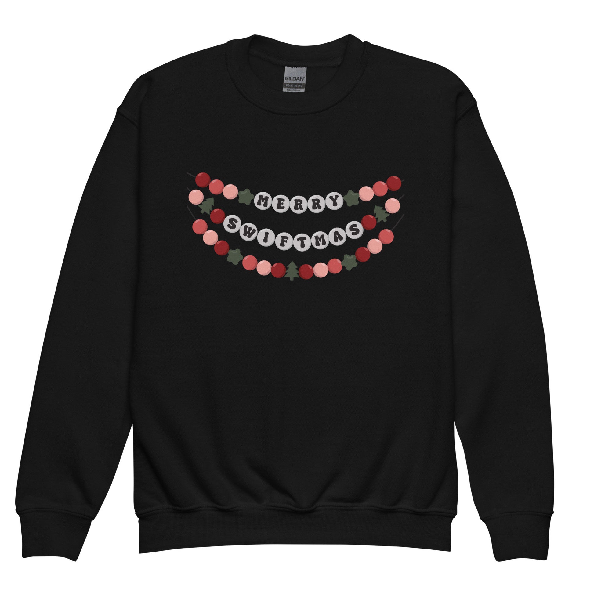 Merry Swiftmas Friendship Bracelet Tswift Youth Gildan Crewneck Ugly Christmas Sweater Gift For Swiftie Funny Tee Merry Christmas