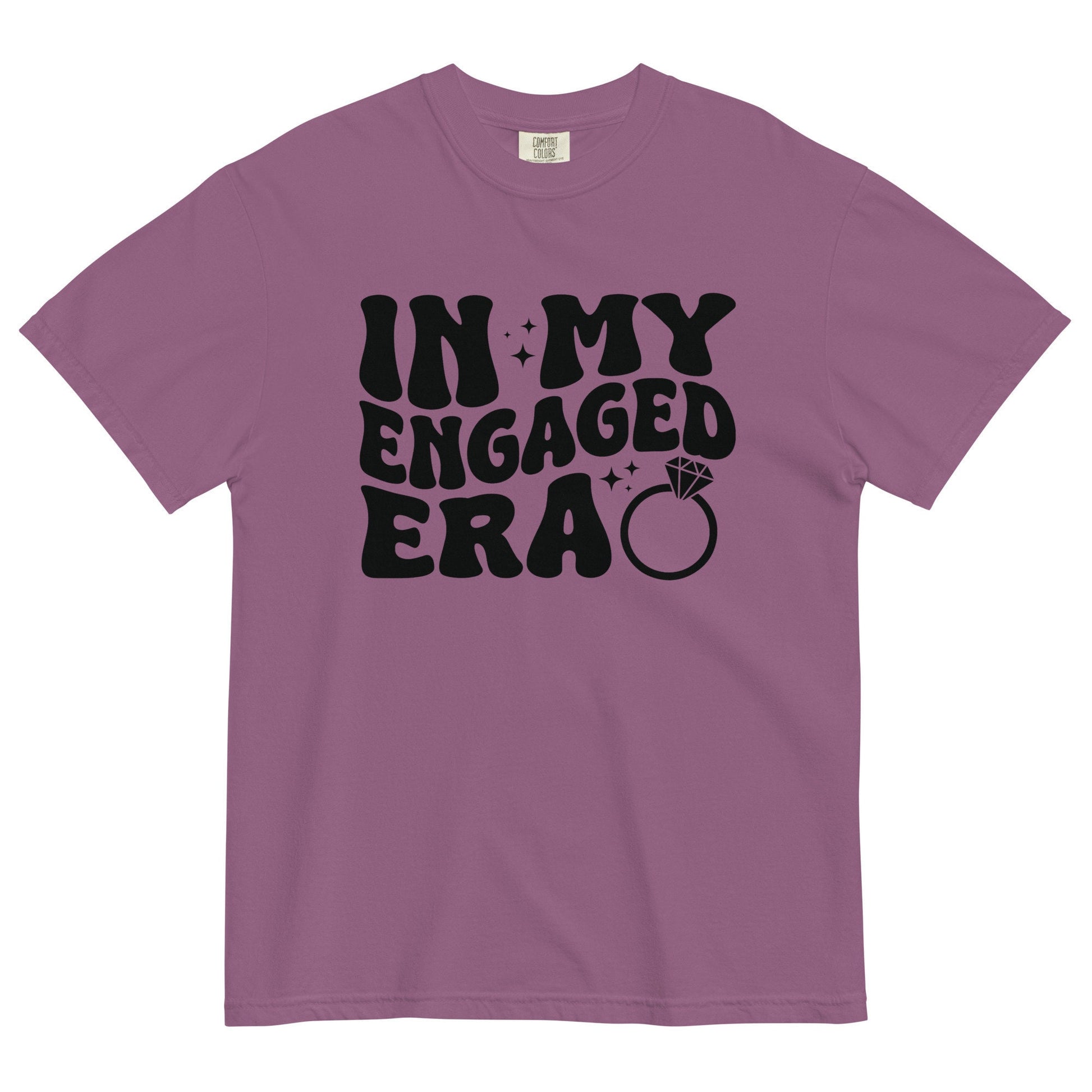 In My Engaged Era Boho Retro Comfort Colors Custom Bride Shirt Engagement Gift Wedding Bridal Shower Bachelorette Future Mrs