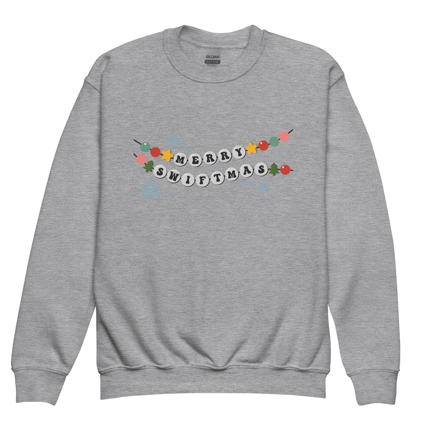 Merry Swiftmas Friendship Bracelet Tswift Youth Gildan Crewneck Ugly Christmas Sweater Gift For Swiftie Funny Tee Merry Christmas