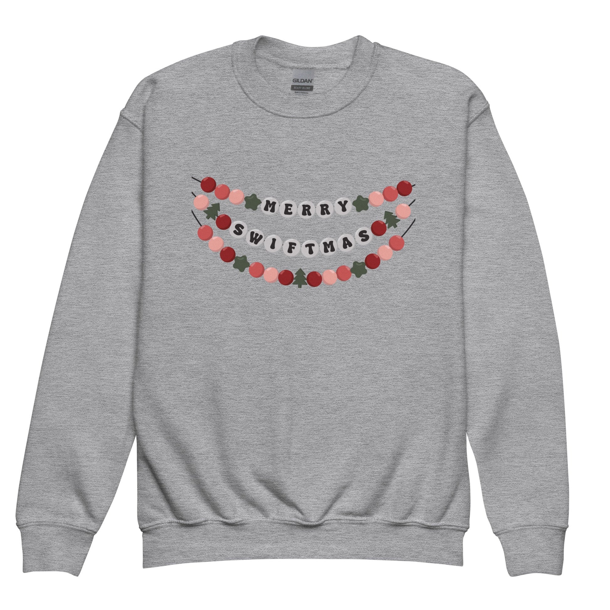 Merry Swiftmas Friendship Bracelet Tswift Youth Gildan Crewneck Ugly Christmas Sweater Gift For Swiftie Funny Tee Merry Christmas