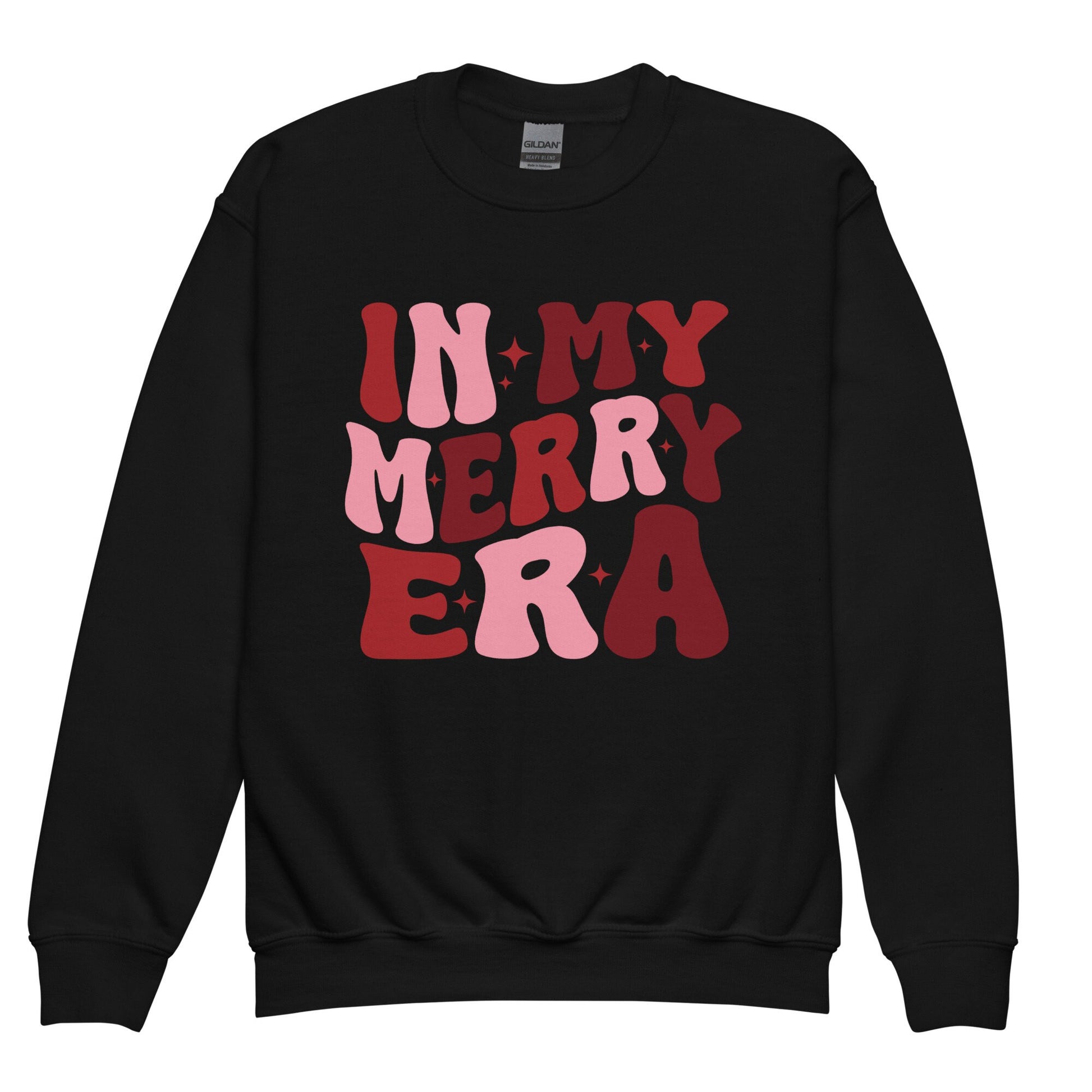 In My Merry Era Youth Gildan Crewneck Retro Vintage Holiday Sweater Gifts For Her Merry Swiftmas Xmas Ugly Sweater