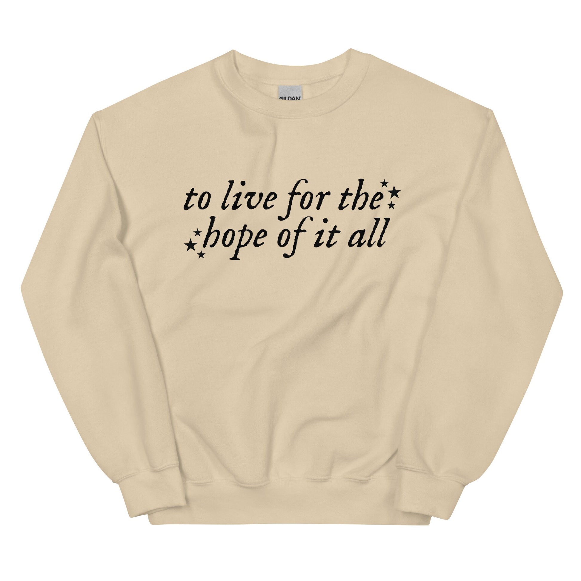 To Live For The Hope Of It All Gildan Crewneck Folklore Album Tswift Swiftie Gift Merry Swiftmas Gift For Her