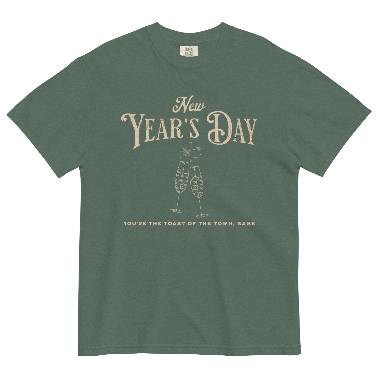 New Year&#39;s Day Comfort Colors Toast Of The Town Rep Era Reputation Album Tswift New Year 2024 Celebration Shirt Merry Swiftmas Swiftie Gift