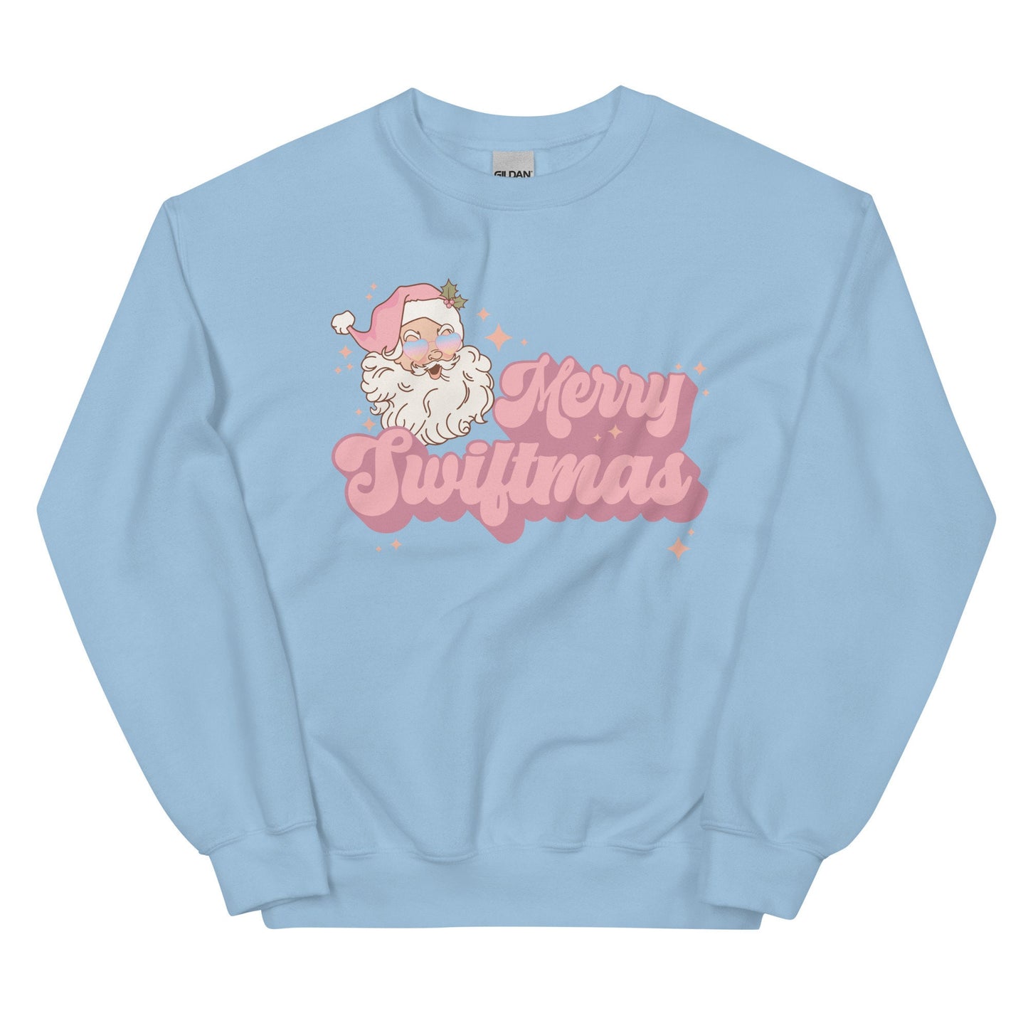 Merry Swiftmas Retro Vintage Santa Gildan Crewneck Tswift Merry Swiftmas Gift For Swiftie Gifts For Her