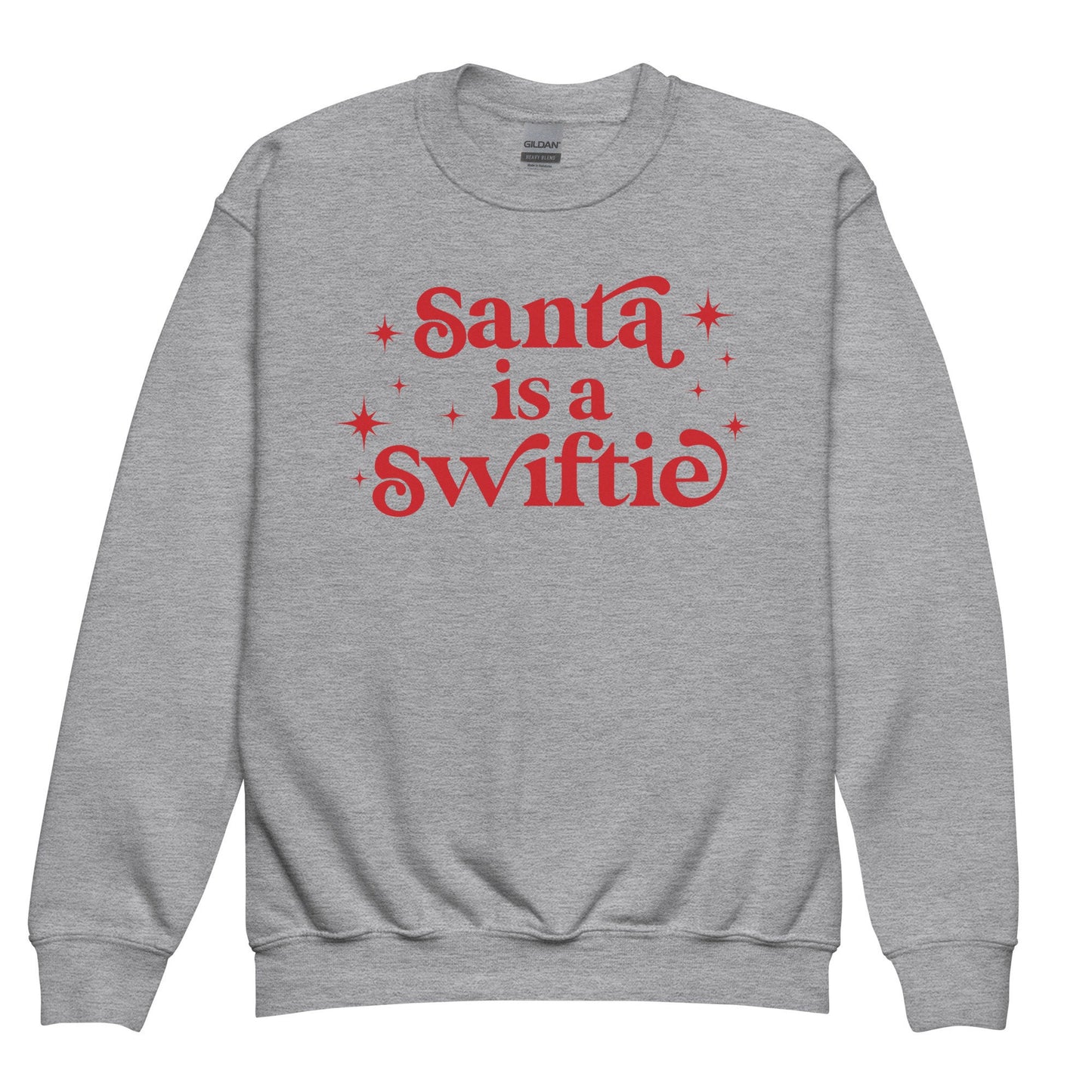 Santa Is A Swiftie Merry Swiftmas Friendship Bracelet Tswift Youth Gildan Crewneck Ugly Christmas Sweater Gift For Swiftie Funny Tee