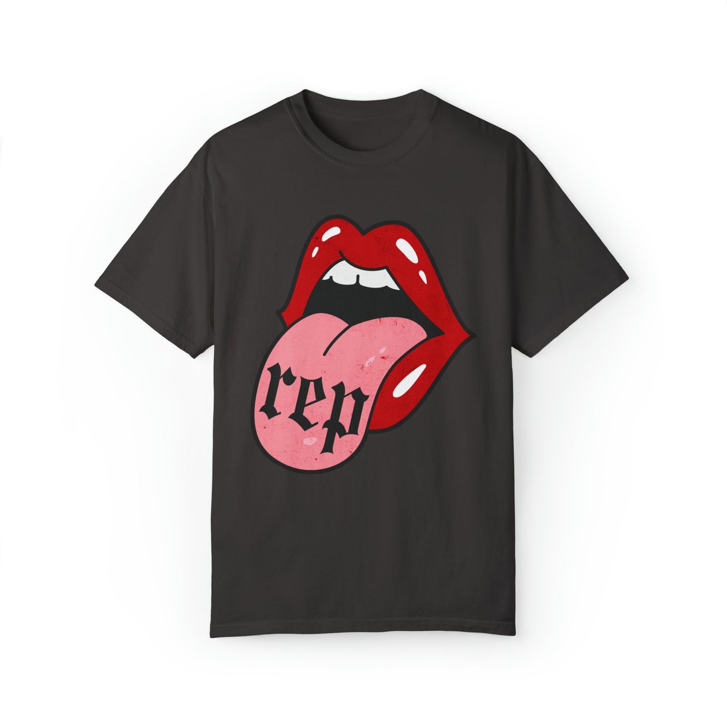 Red Lips Tongue Rep Tee Reputation Merch Reputation Tshirt Comfort Colors Oversized Trendy Tee Swiftie Swiftmas Gift Tswift Rep Era