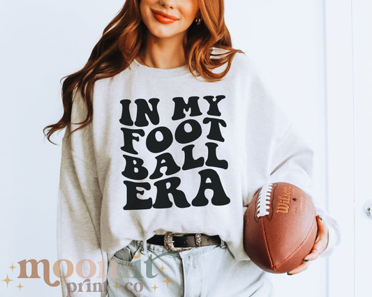 In My Football Era Sunday Game Day Shirt Gift For Her Favorite Football Team Gildan Crewneck Football Sweatshirt Tswift Swiftie Gift Retro